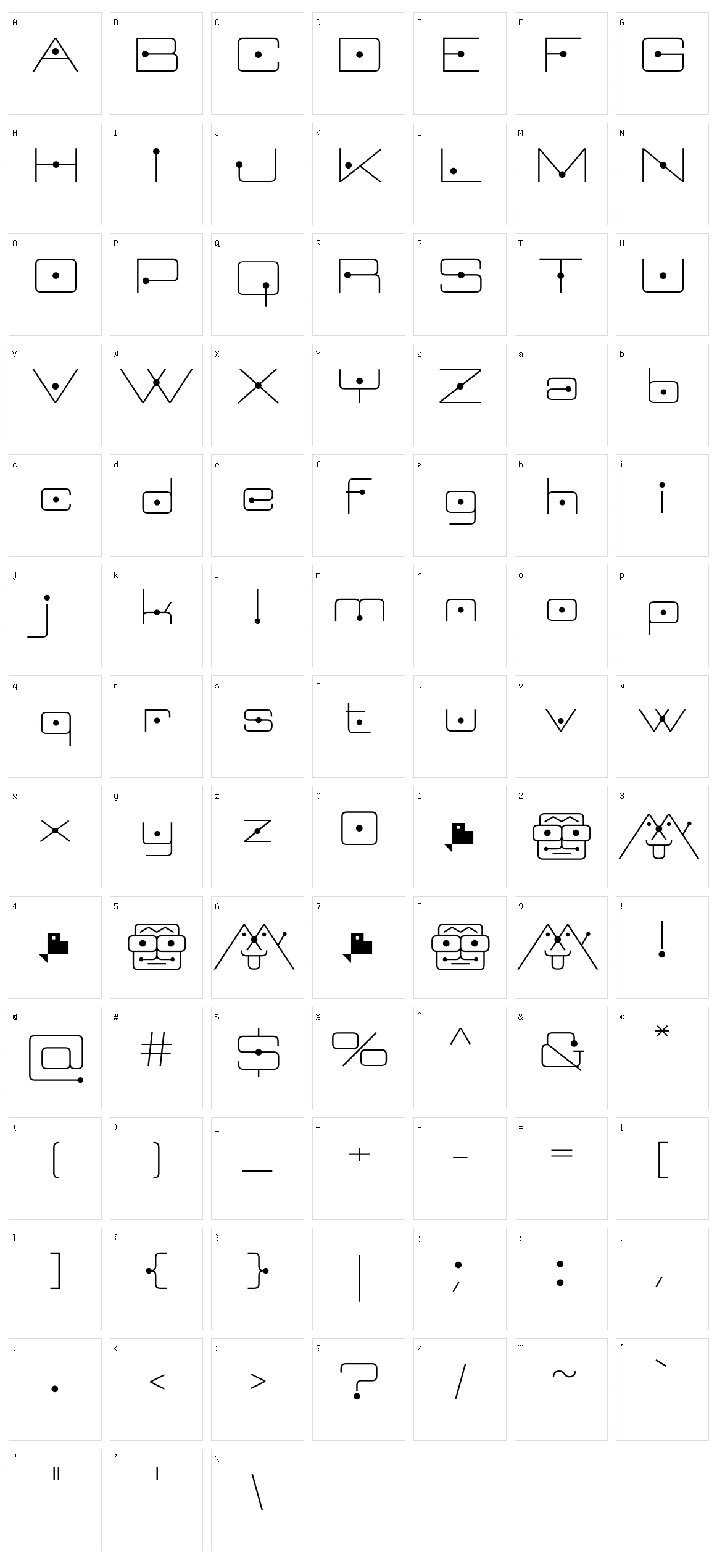 Neospace Circuit Character Set