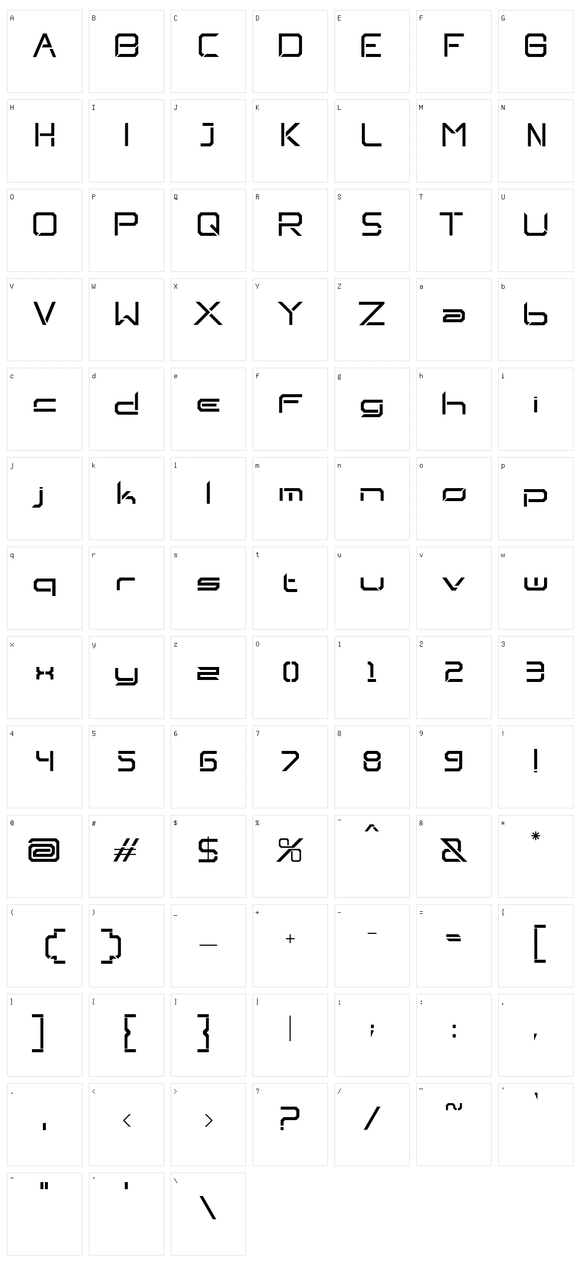 Neptunes Character Set