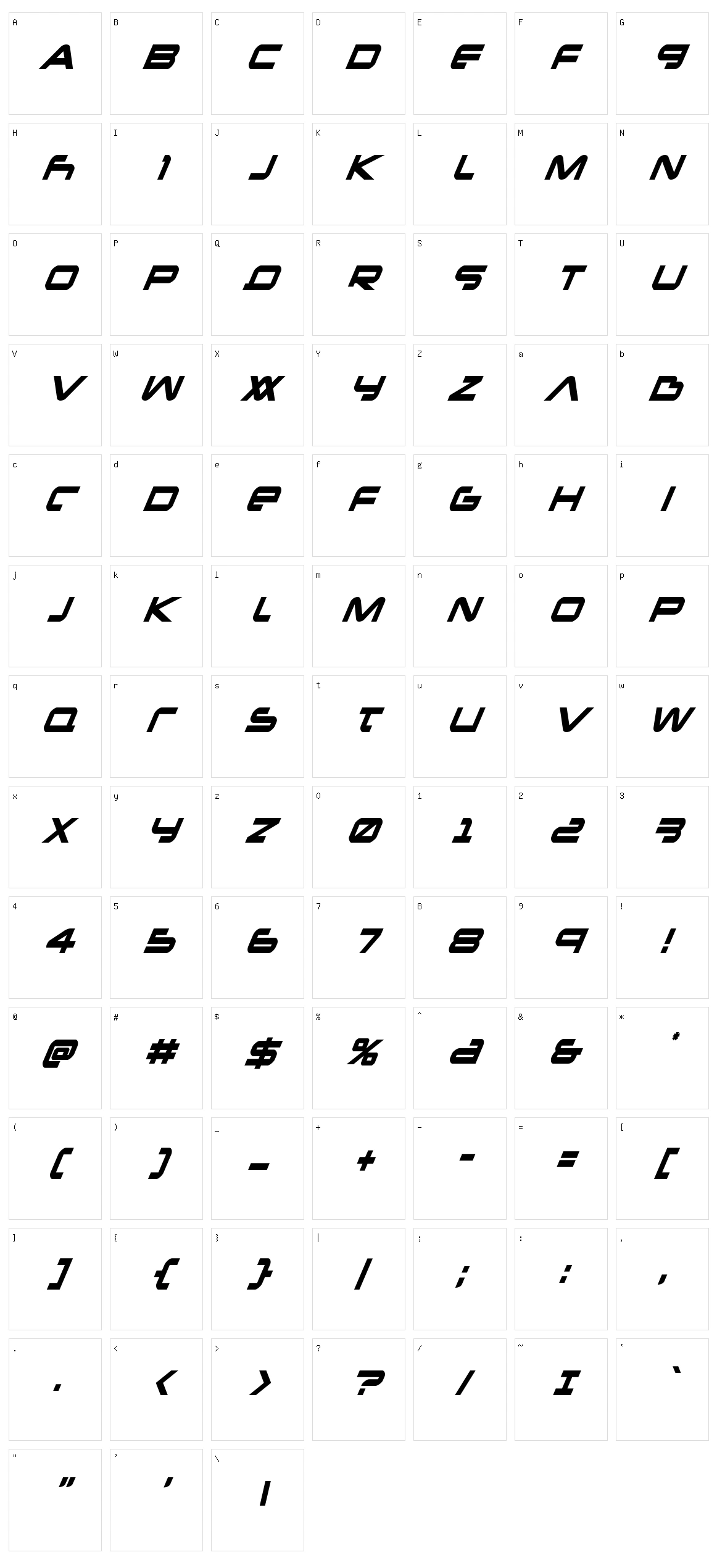 New Mars Character Set