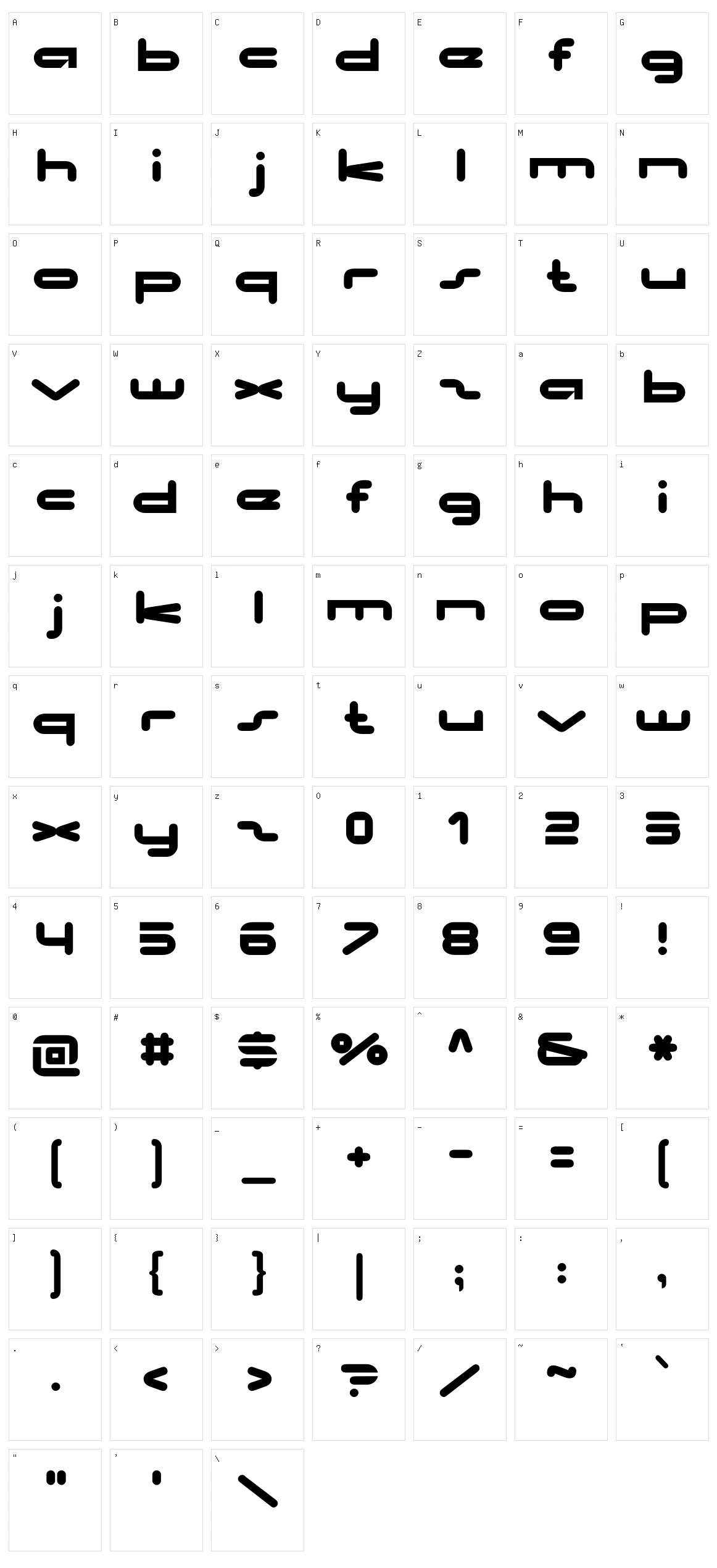 No Clocks Character Set
