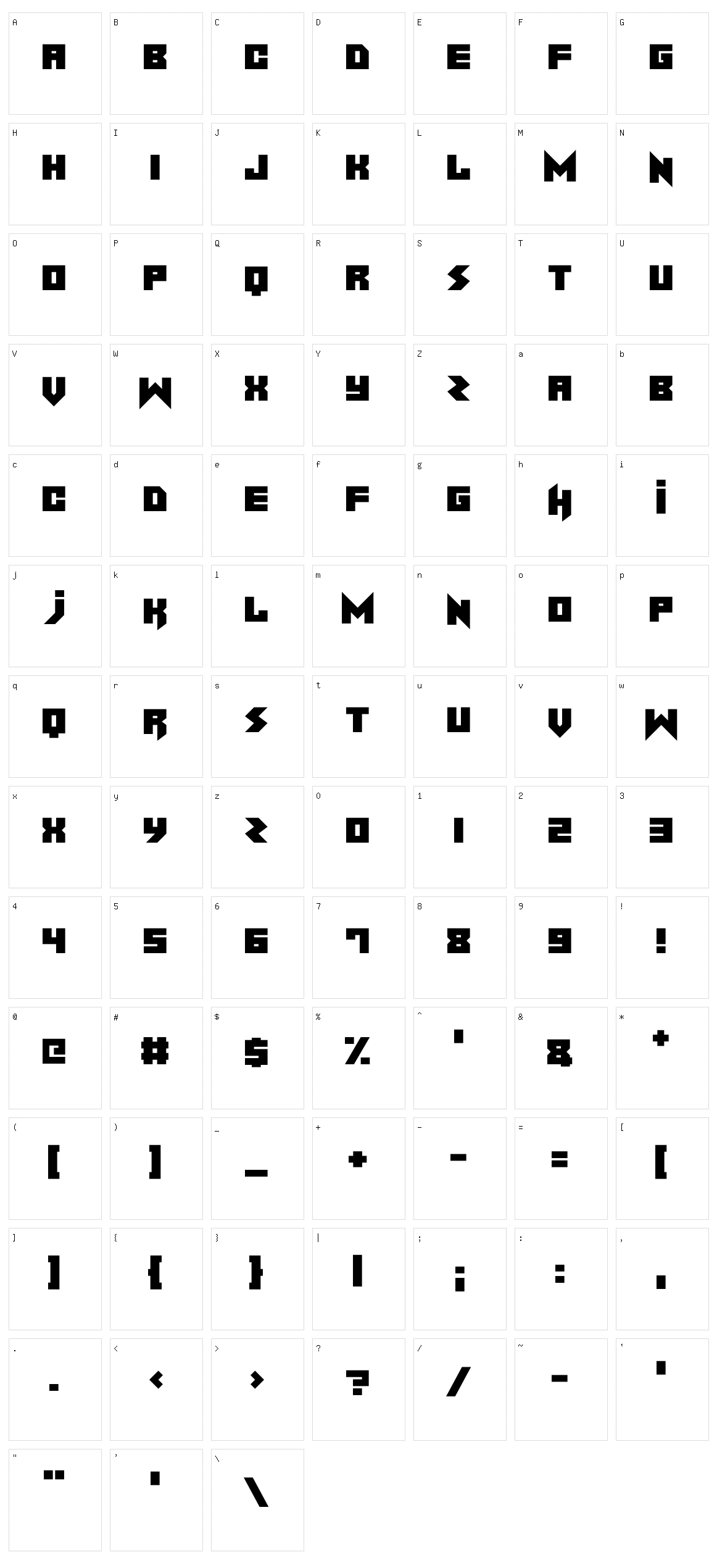 Noise Machine Character Set