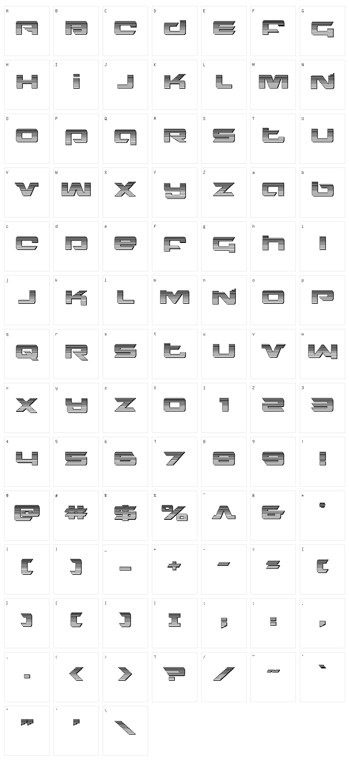 Northstar Character Set