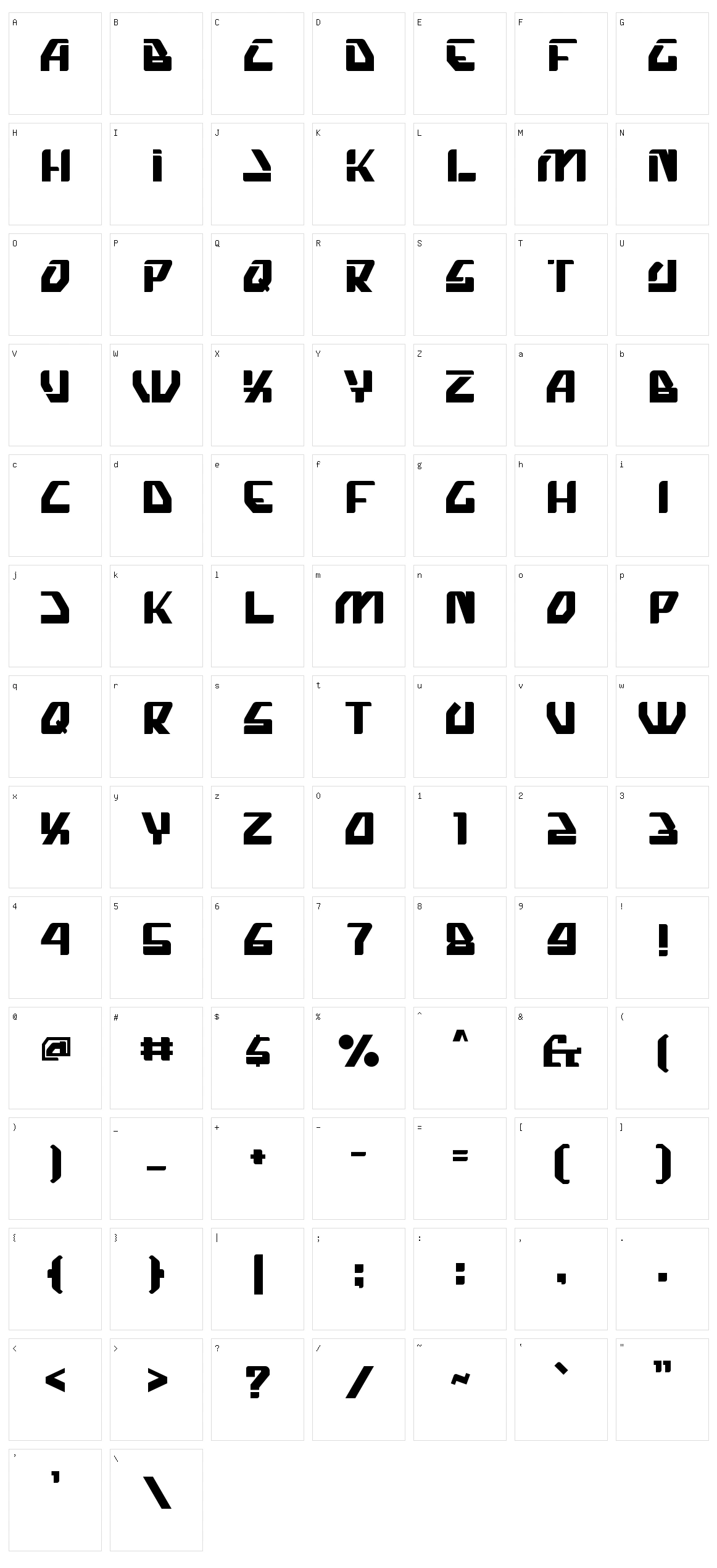 Nova Squad Character Set