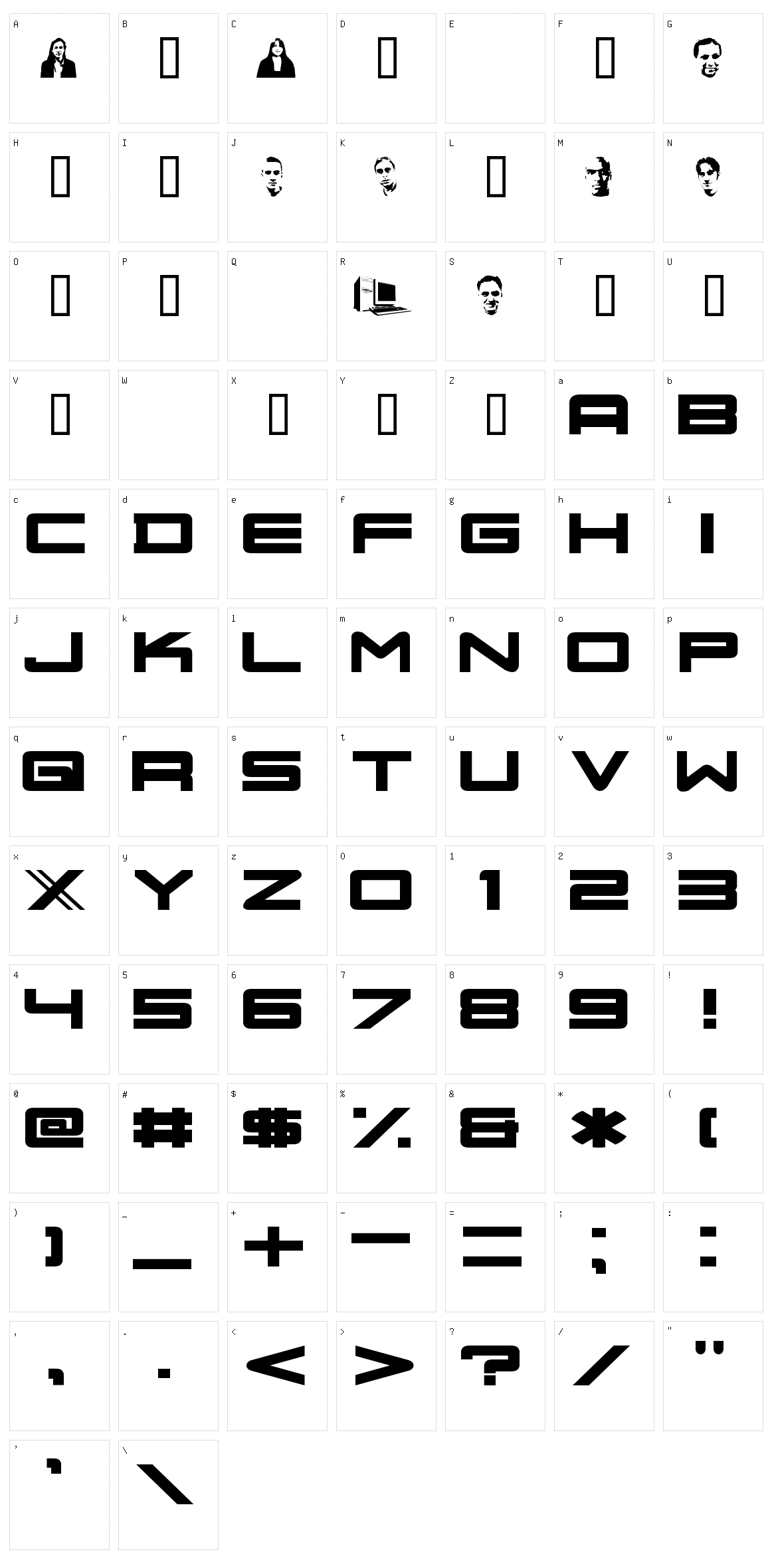 Nu School Militia Character Set