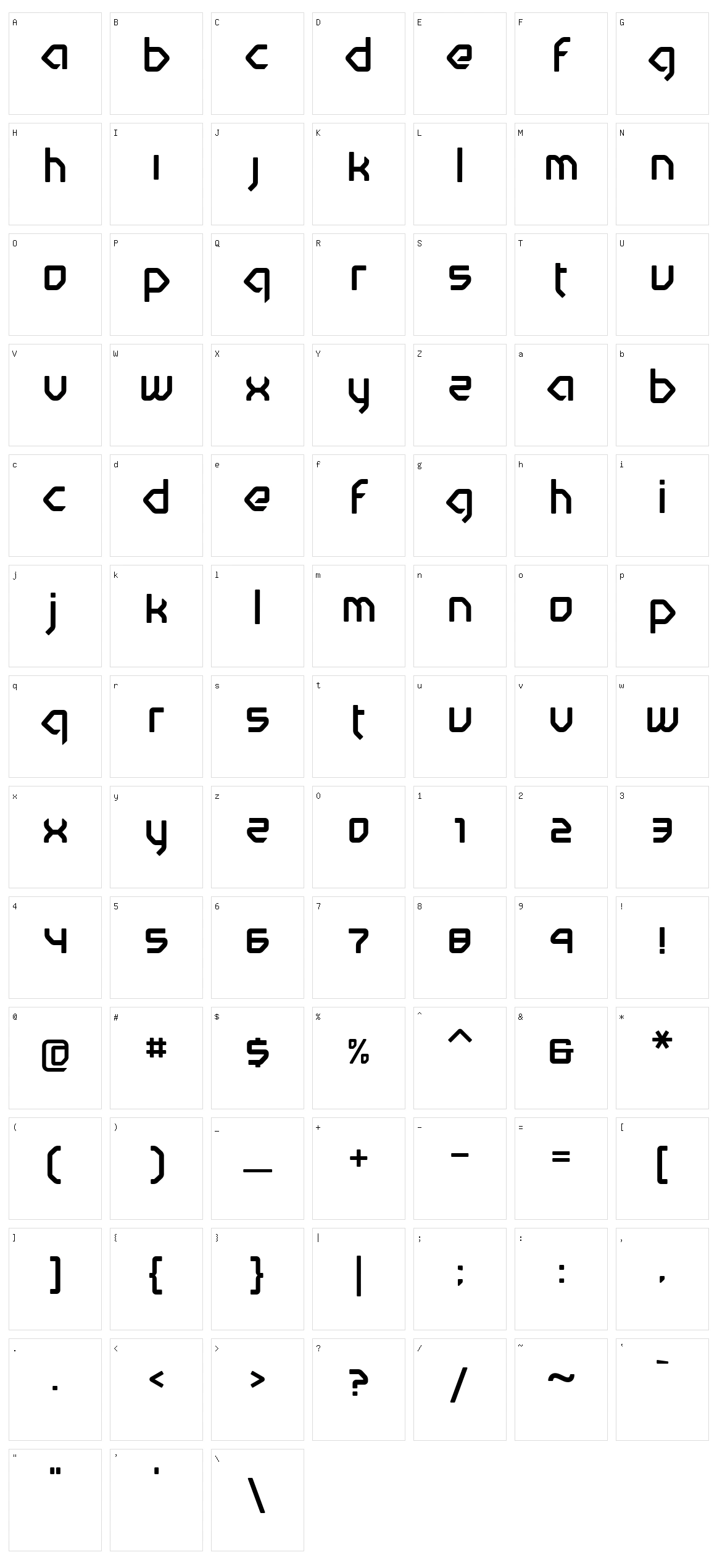 Nuetrina Character Set