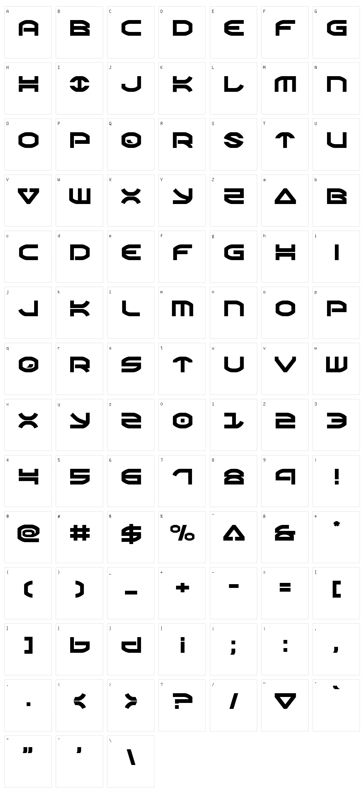 Oberon Character Set