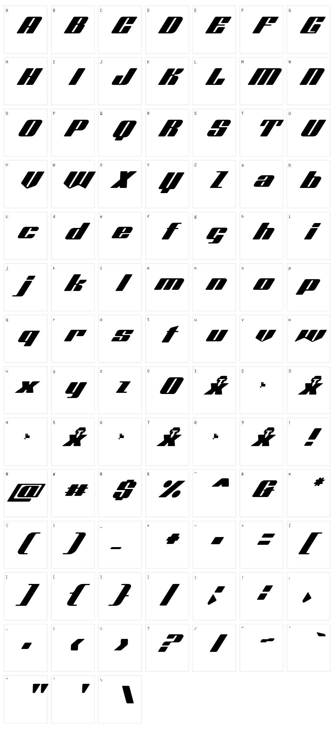 Octuple Max Character Set