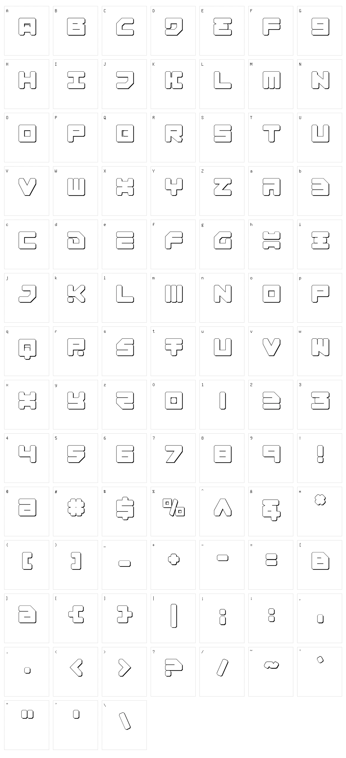 Omega 3 Character Set
