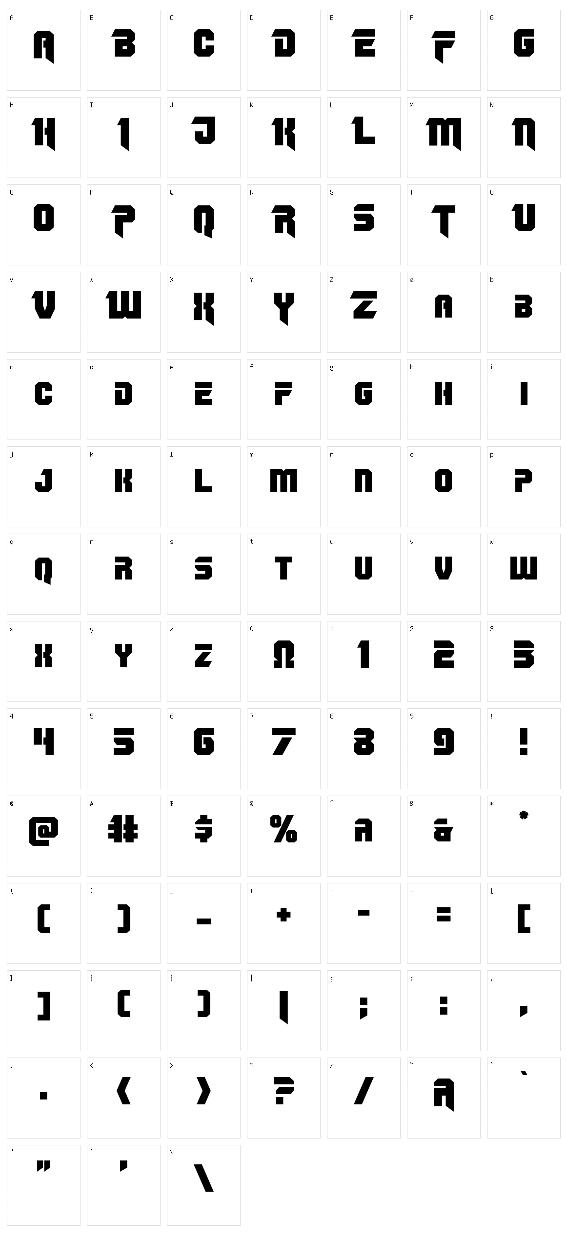 OmegaForce Character Set