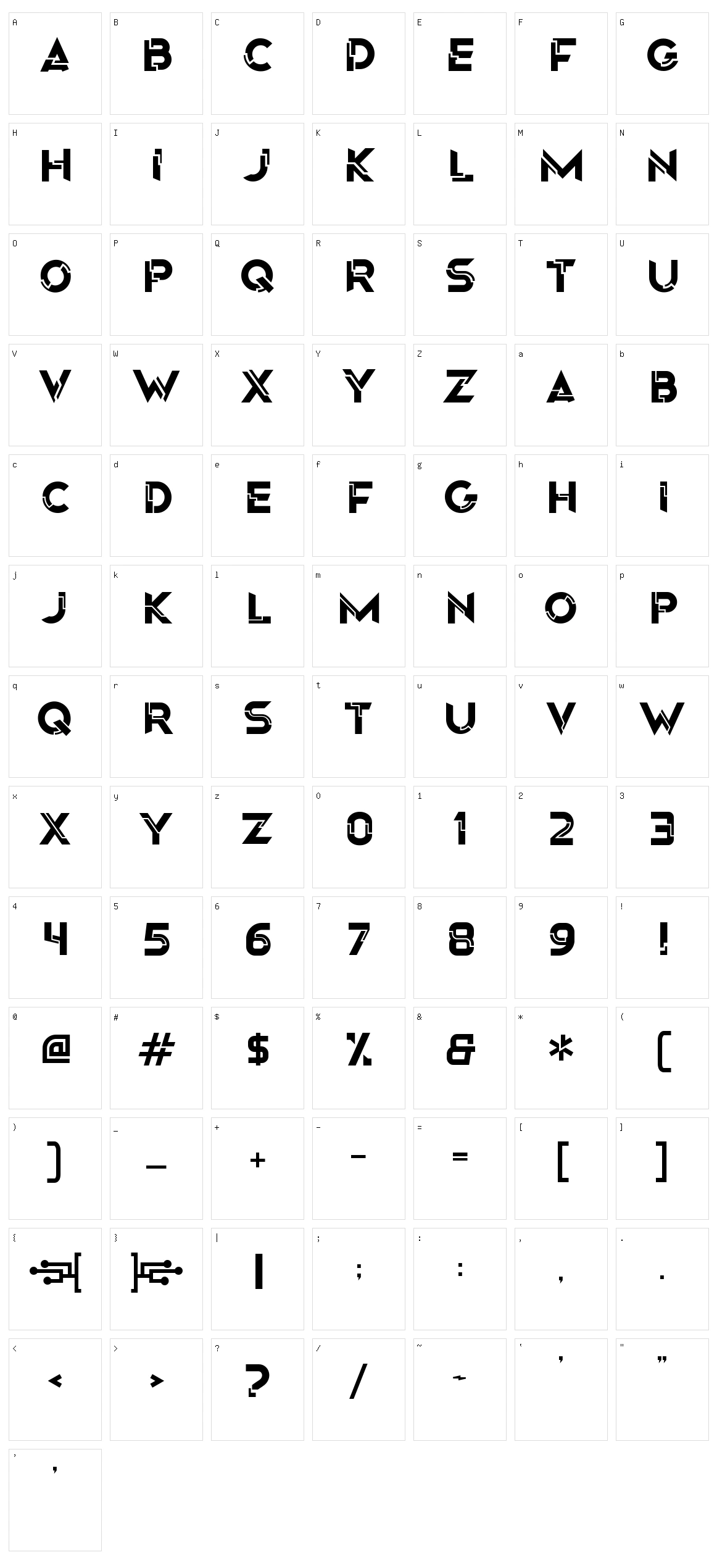 Origin Tech Character Set