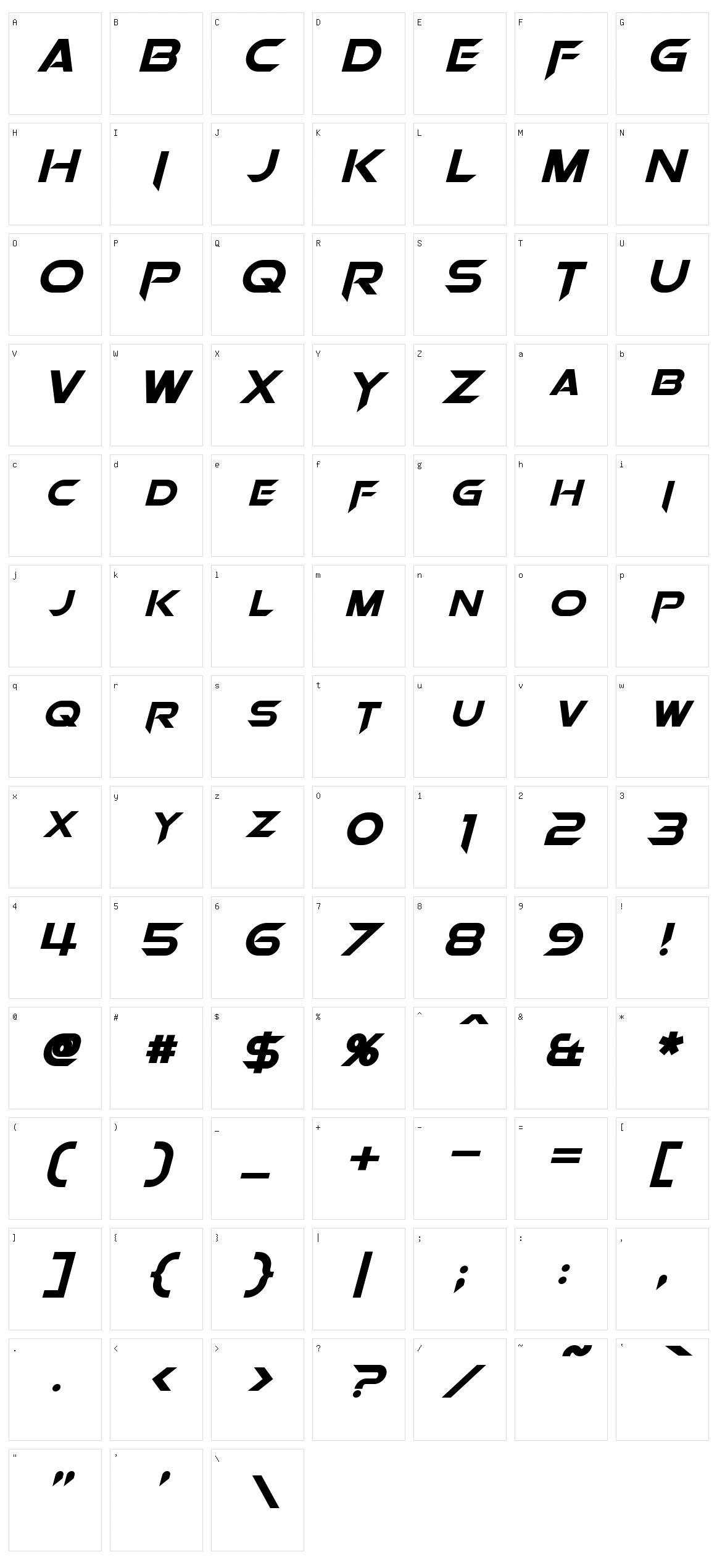 Orion Pax Character Set