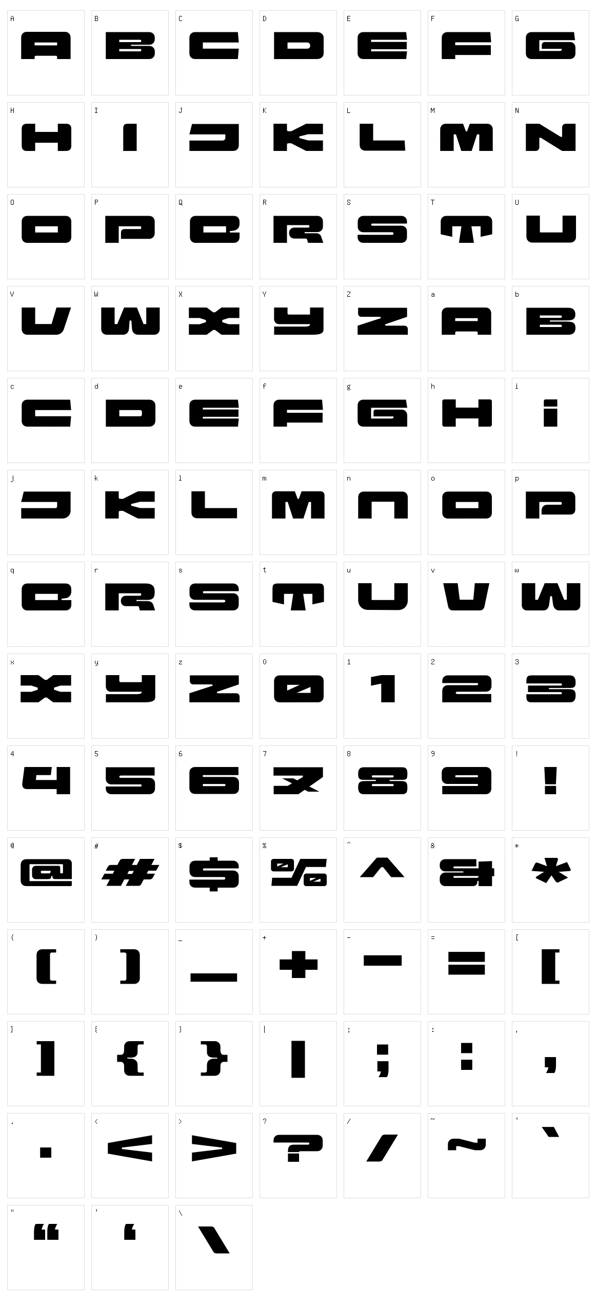 Orion Prime Character Set