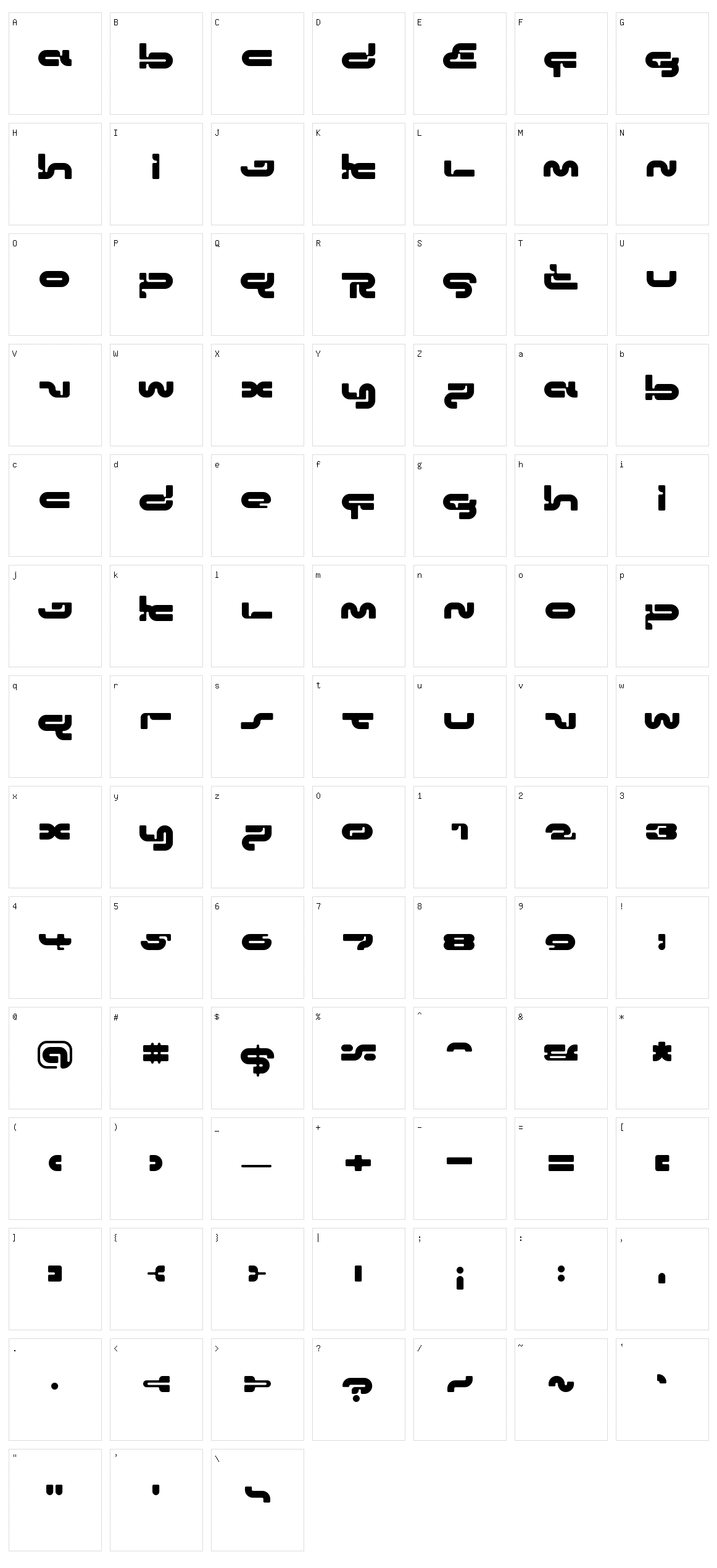 Padomela LDR Character Set