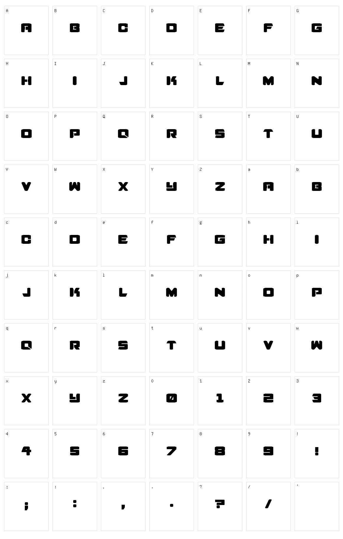 Pedrosky Character Set