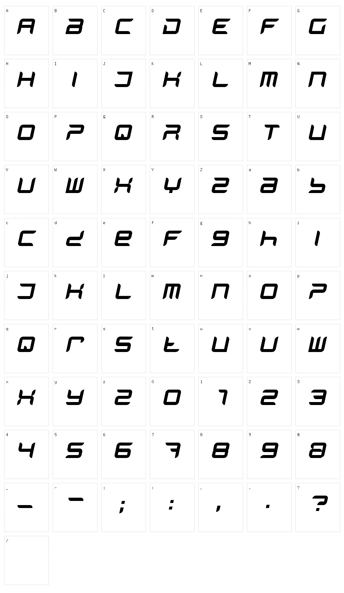 Phantom Character Set