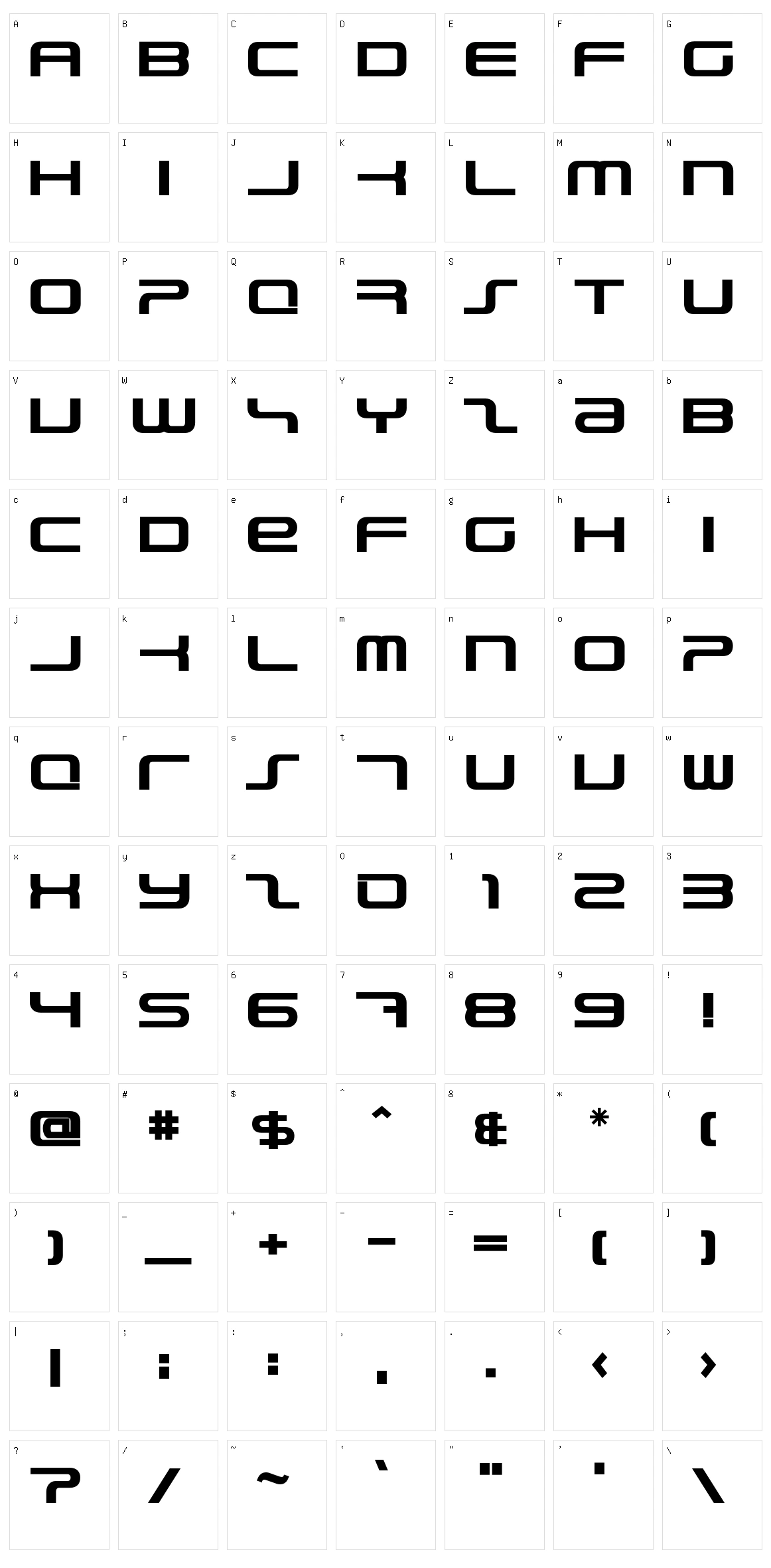 PhatBoy Slim Character Set