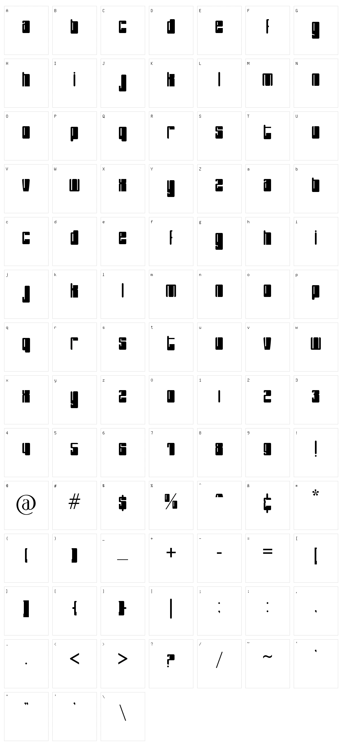 PHuture Character Set