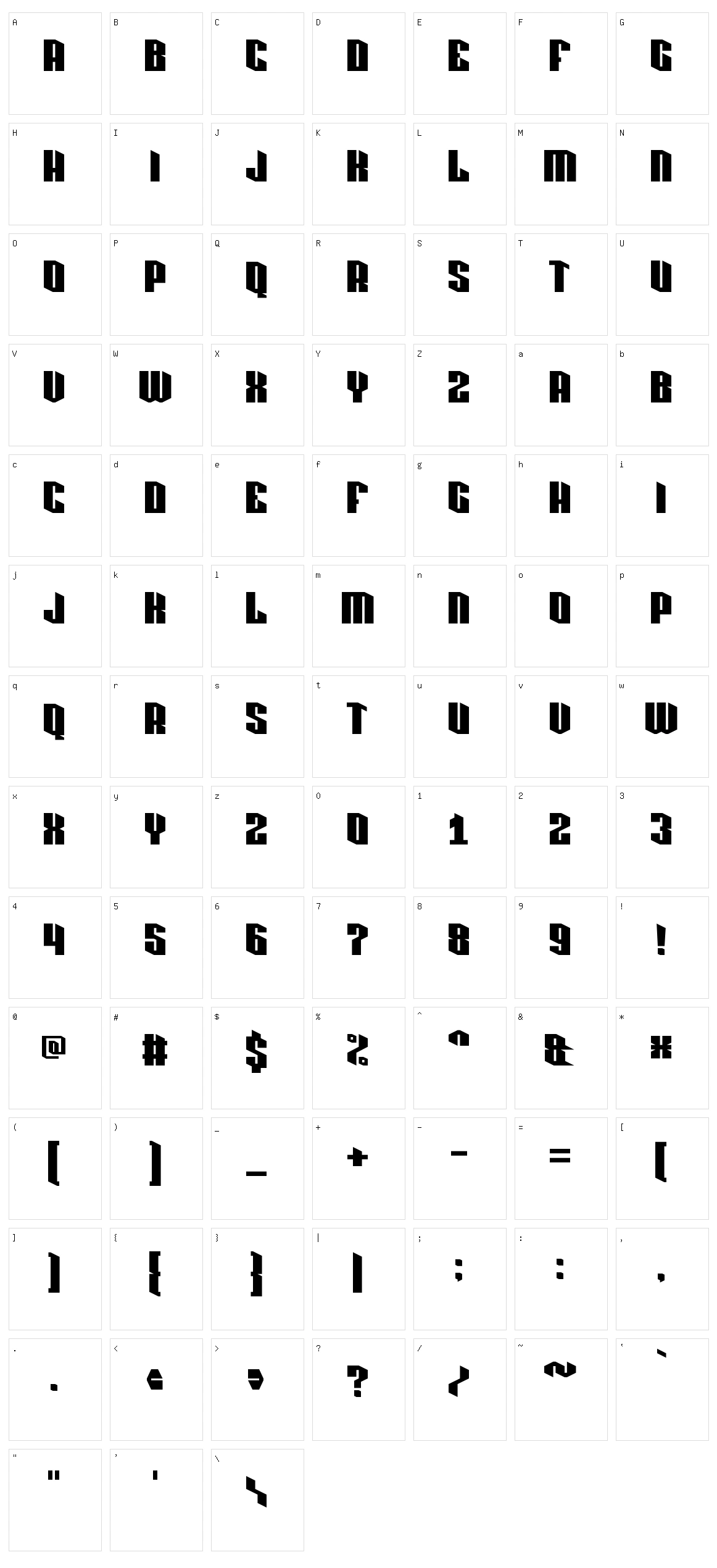 Pixlashed Character Set