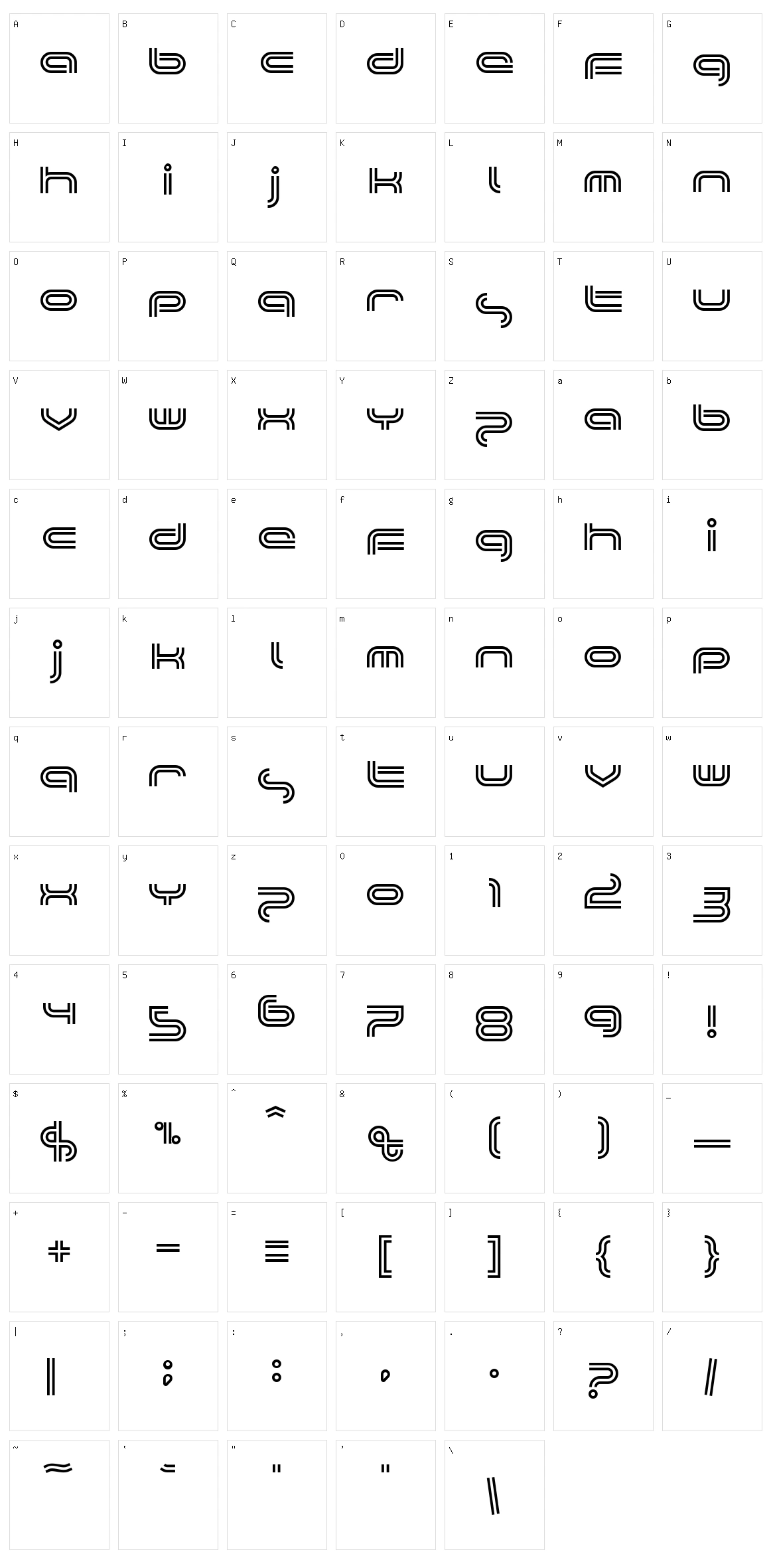 Planet Tricolore Character Set