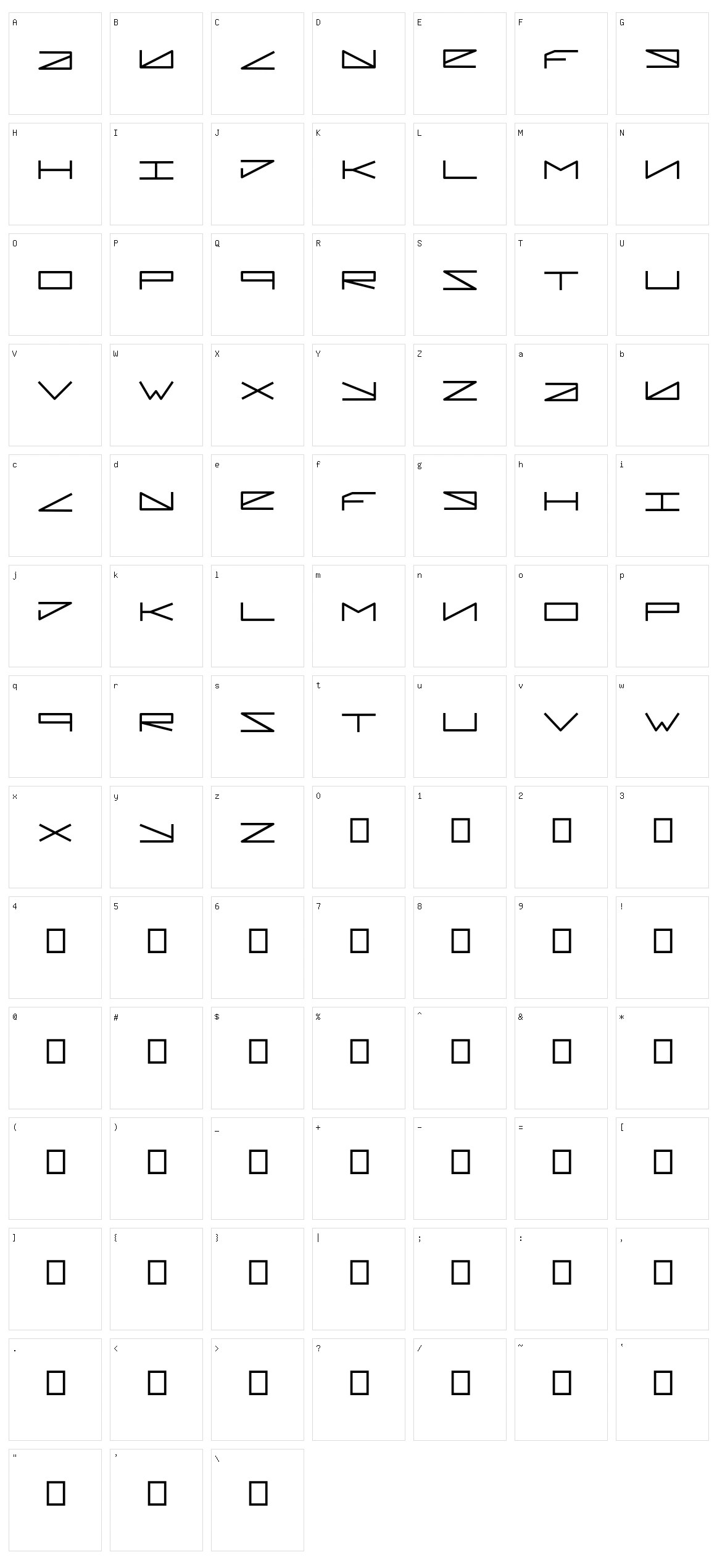 Pleiadian Character Set