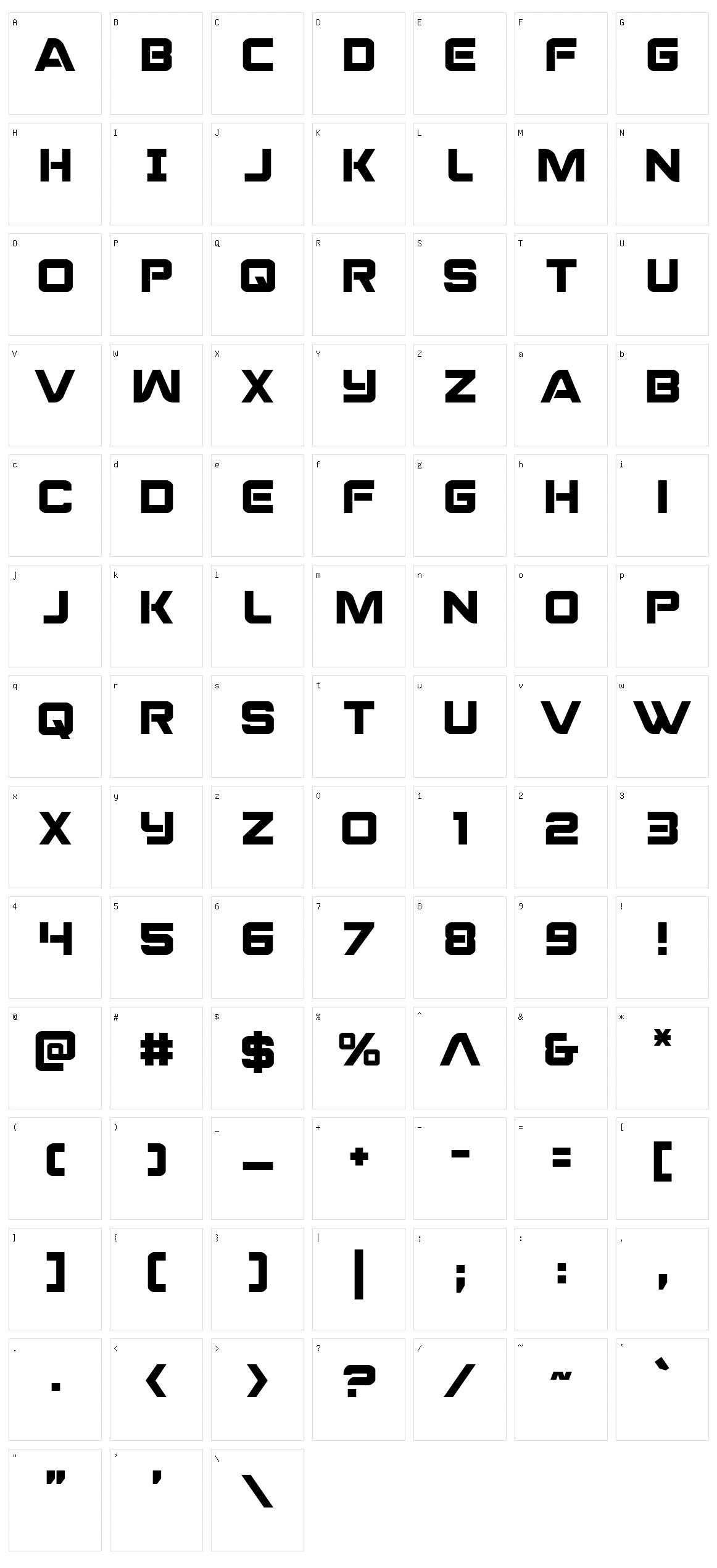 Praetorian Character Set