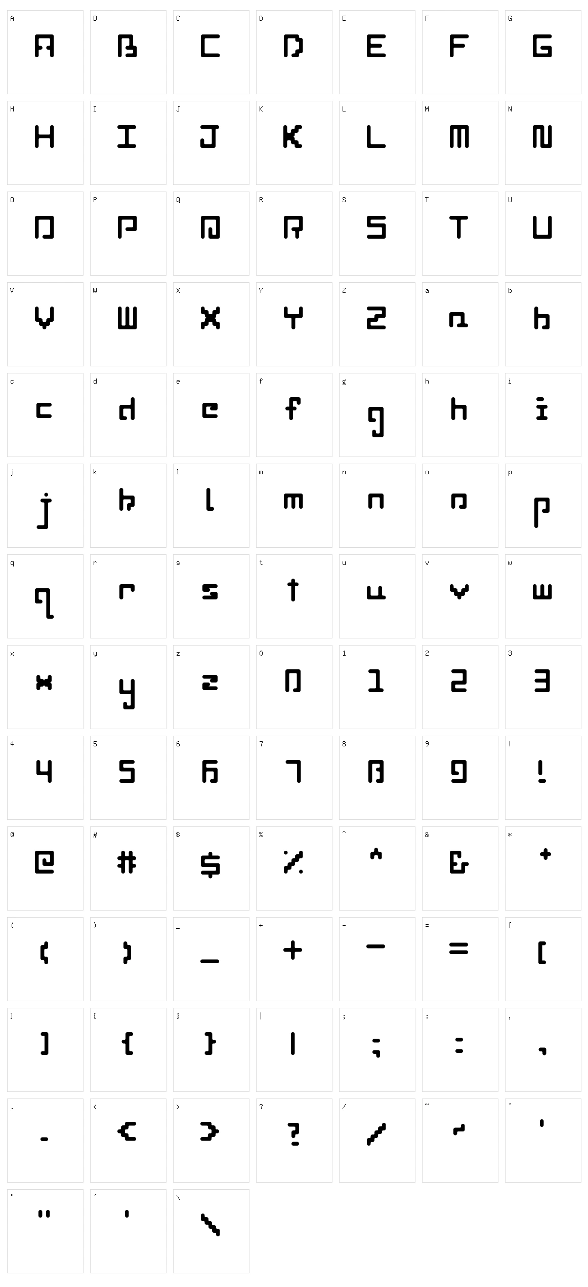 Printable Character Set