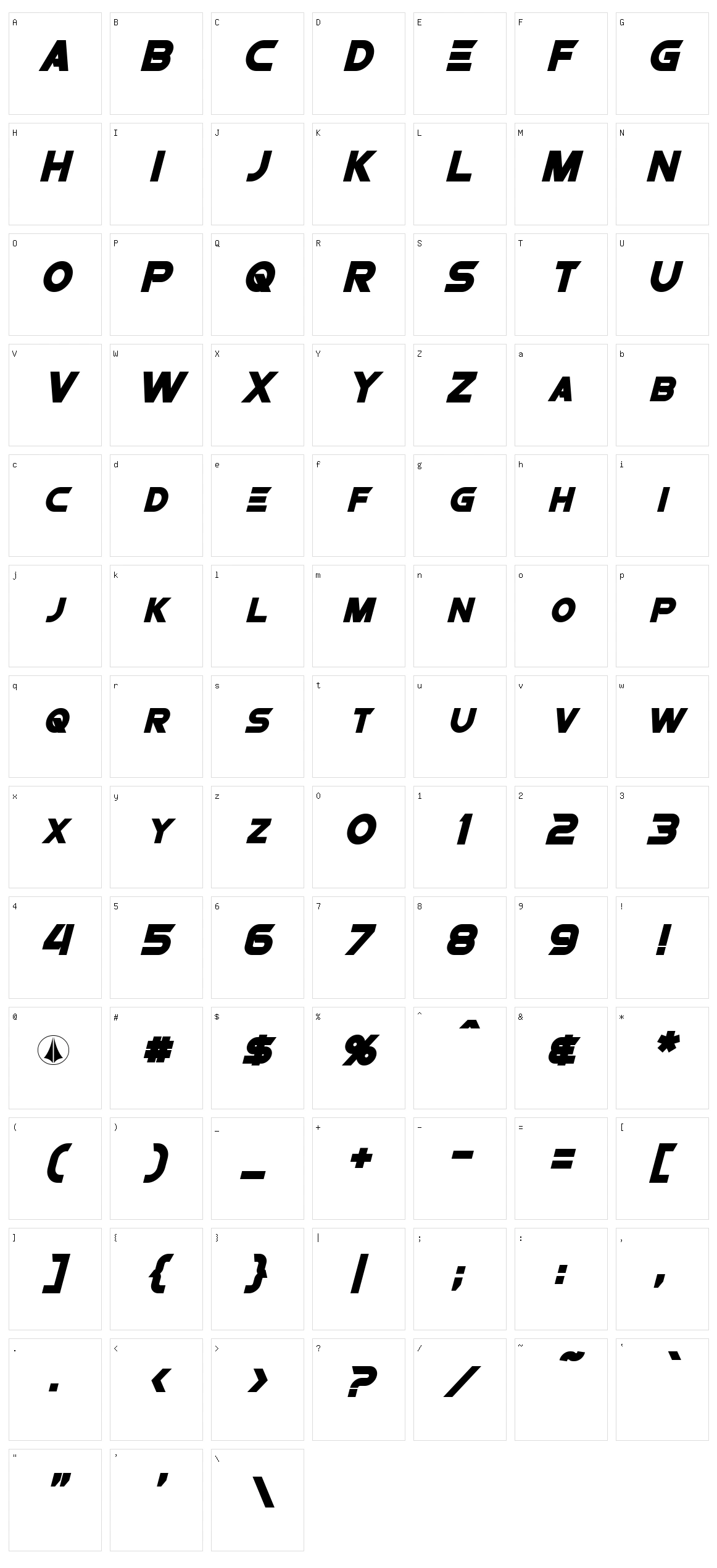 Protoculture Character Set