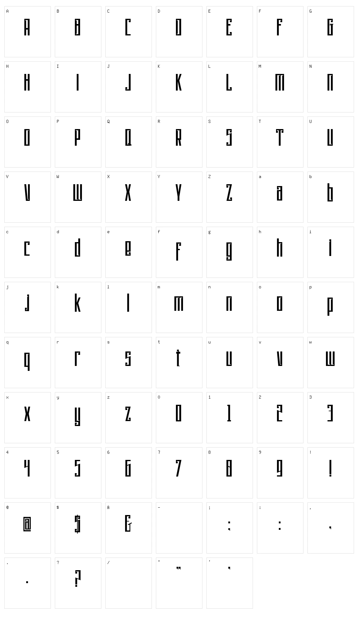 Psychotic Robots Character Set
