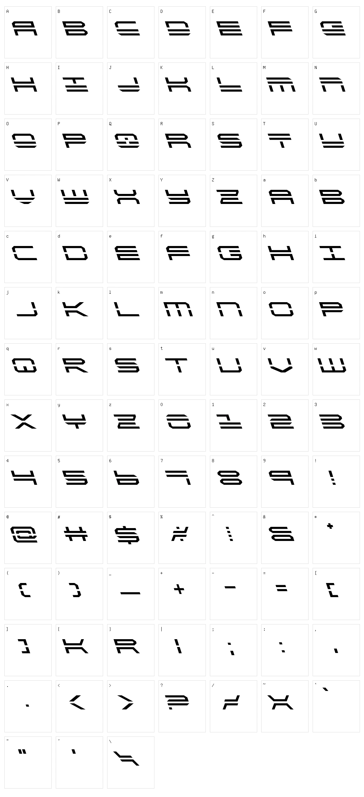 Quick Strike Character Set