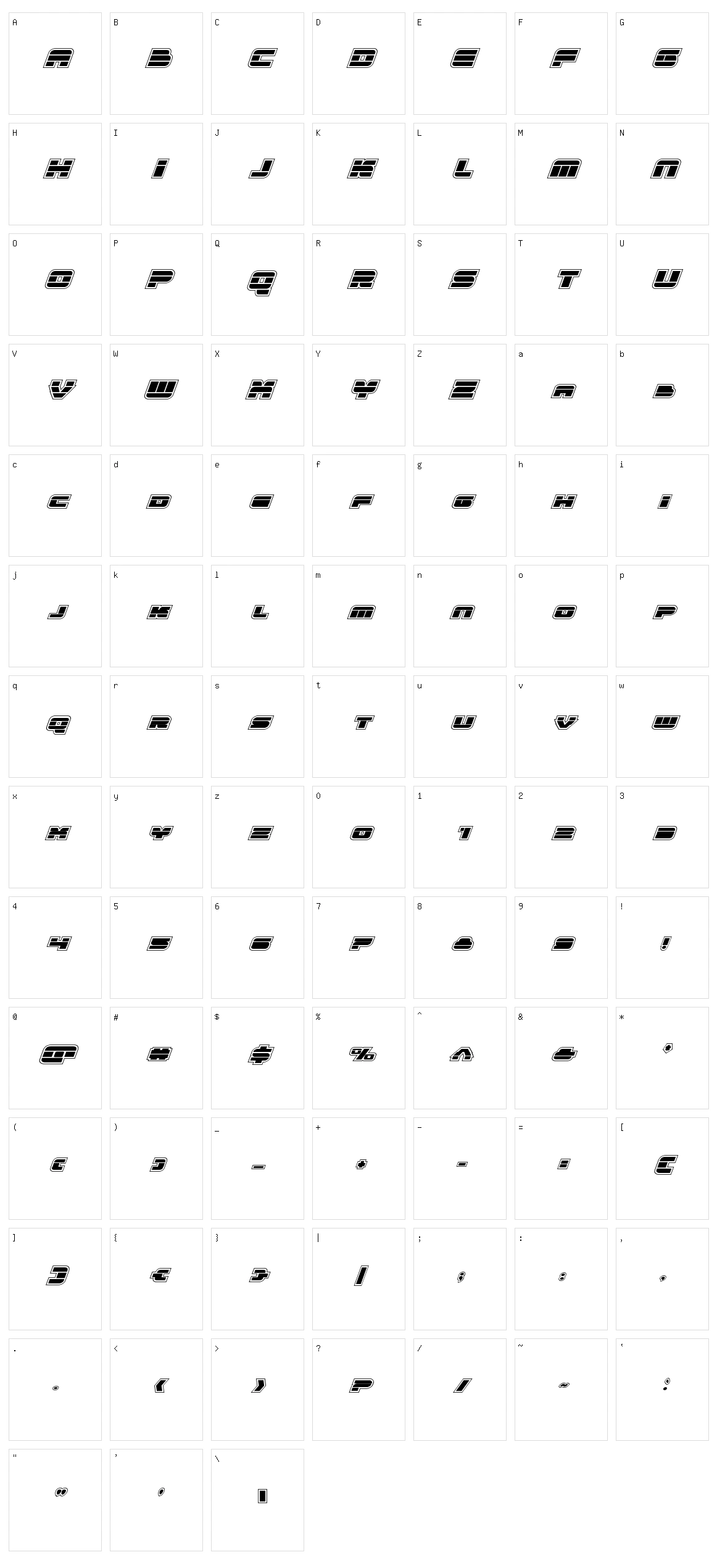 Quicken Character Set