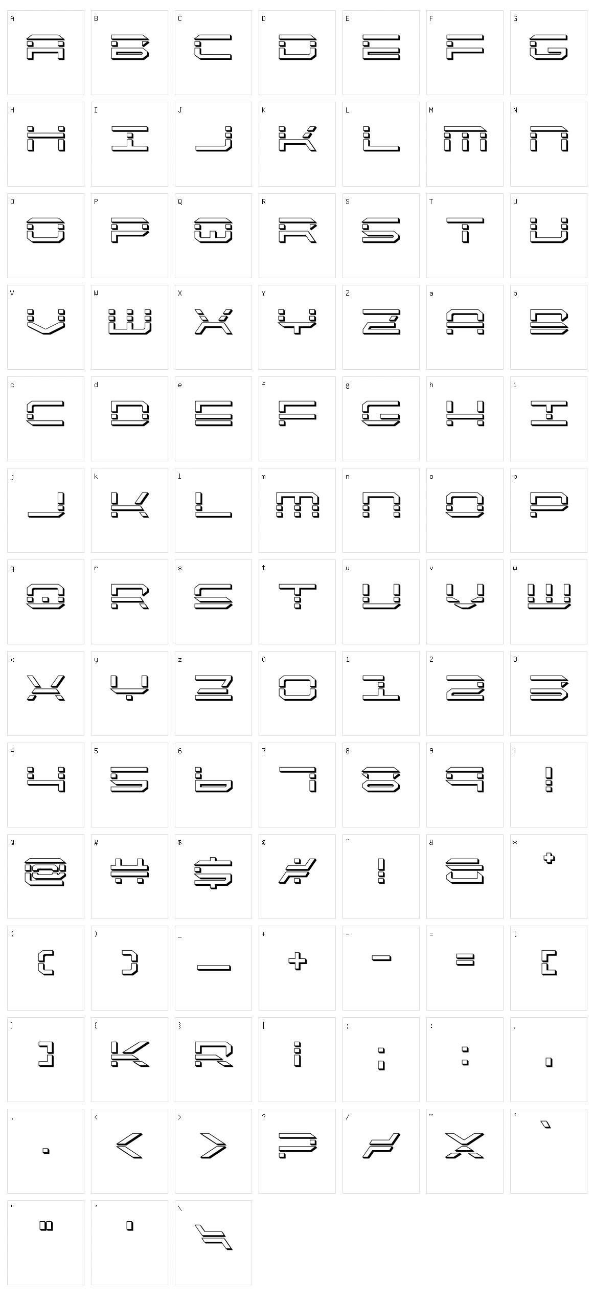 QuickQuick Character Set