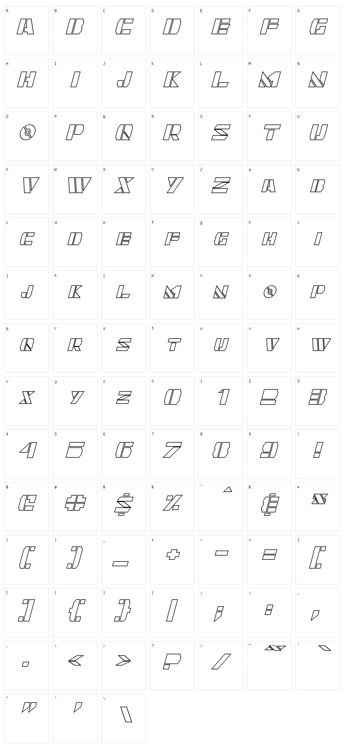 Quintanar Character Set