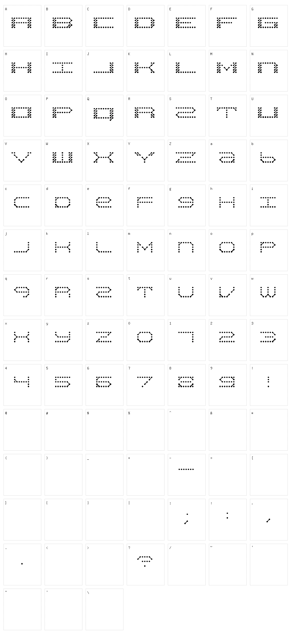 QZ Teletype II Character Set