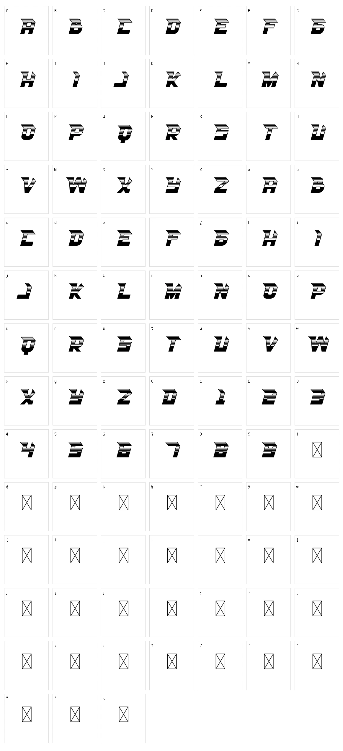 Race Space Character Set