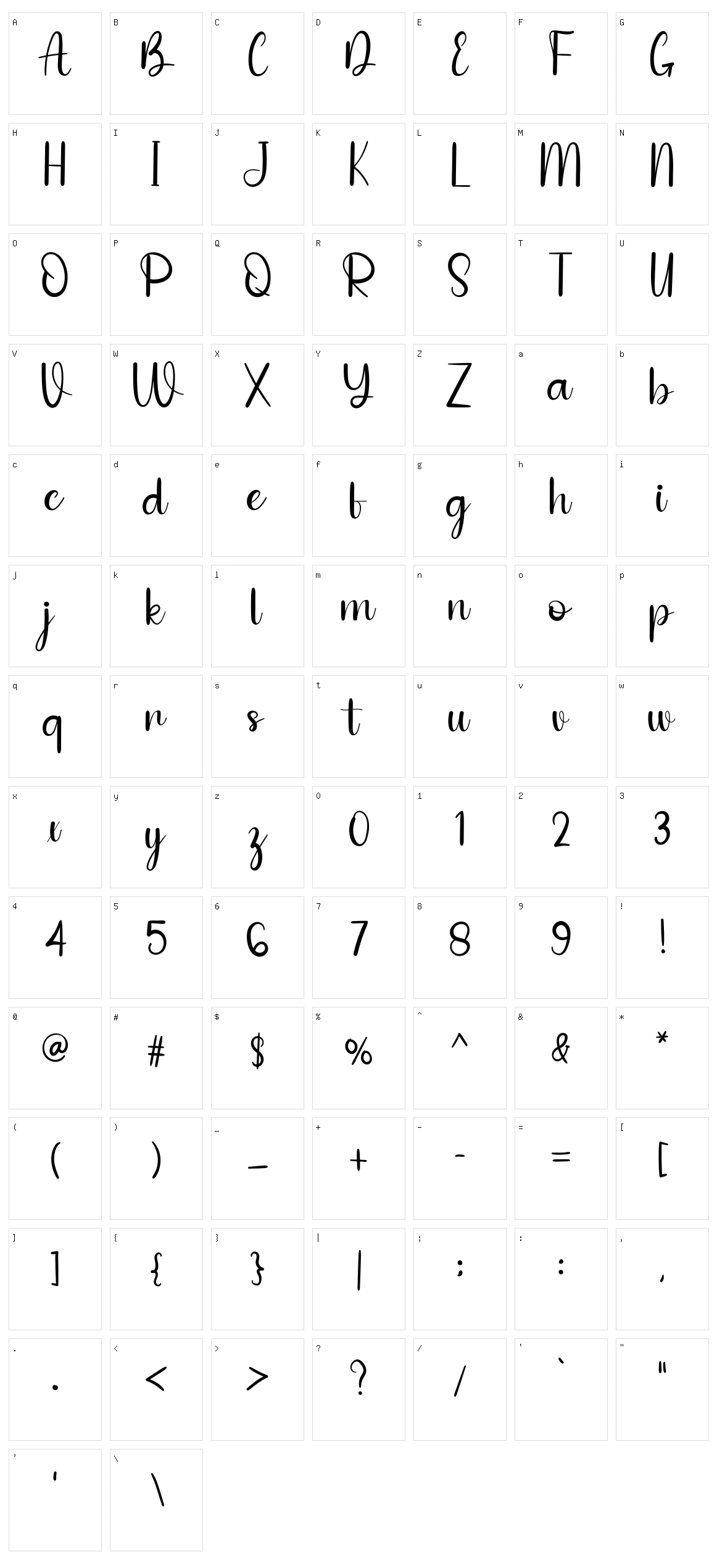William Character Set