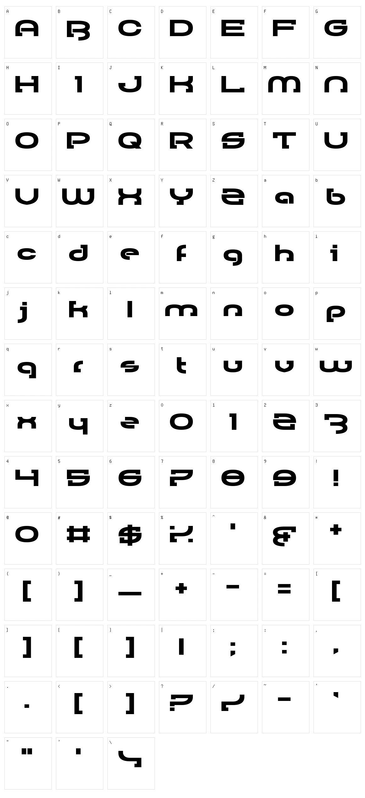 Rally Blade Character Set