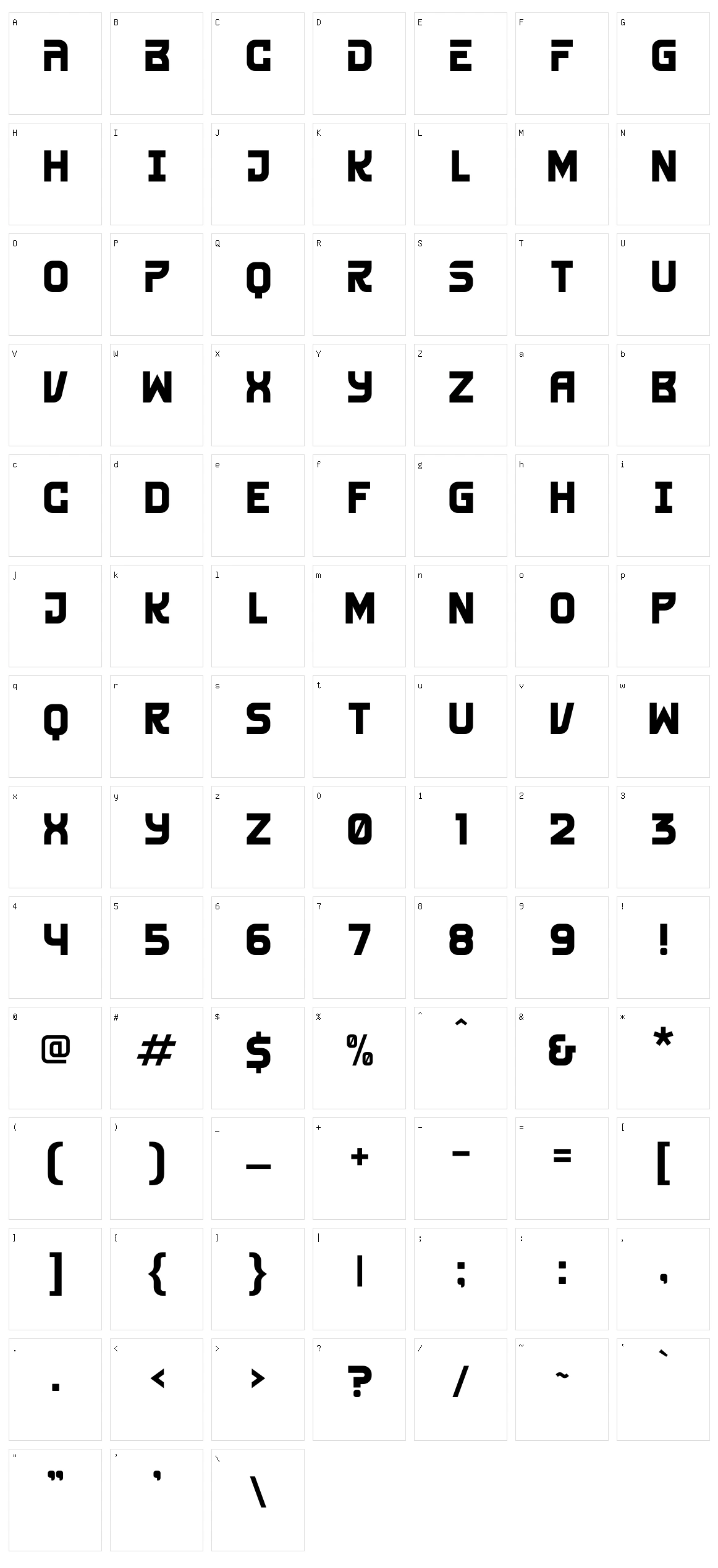 Ranger Character Set