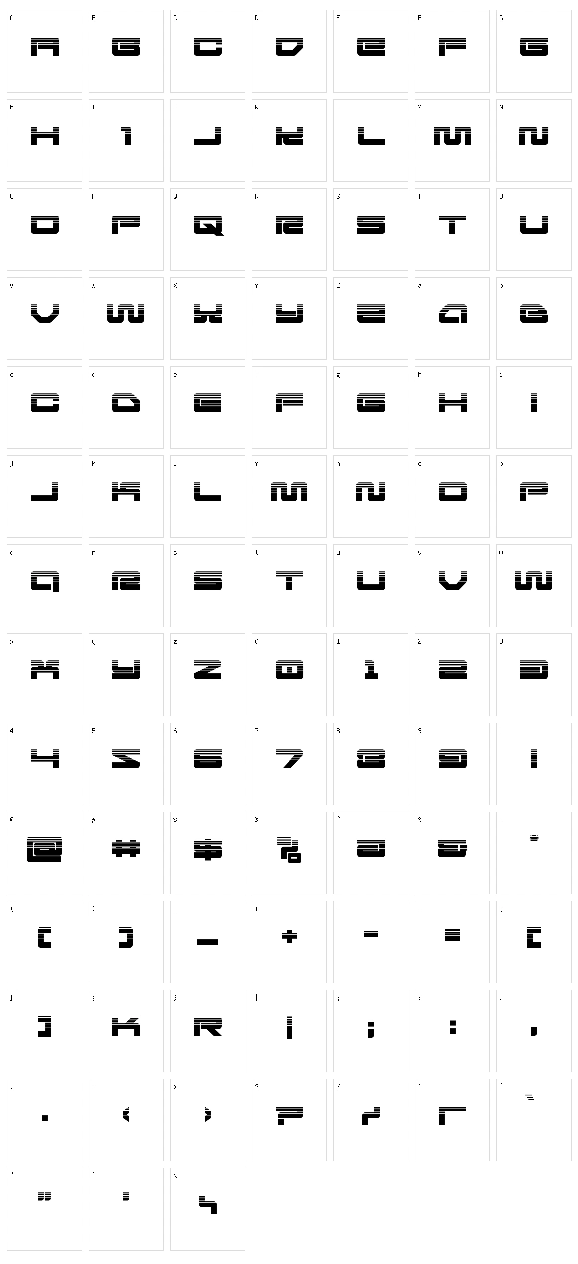 Ranger Force Character Set