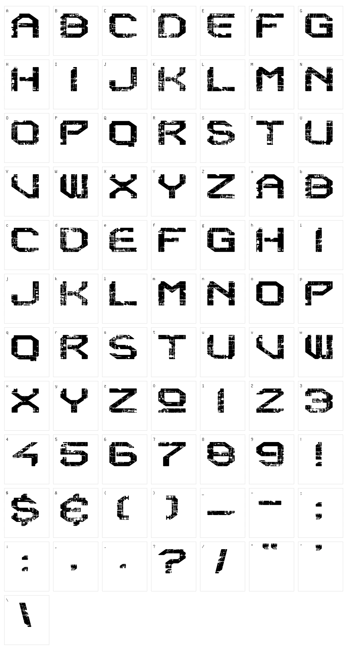 Reboot Crush Character Set