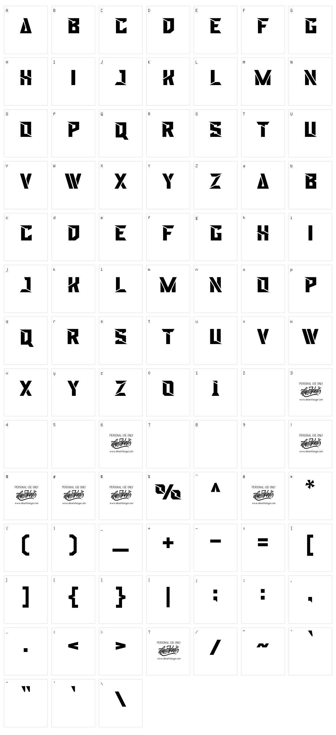 Recons Character Set