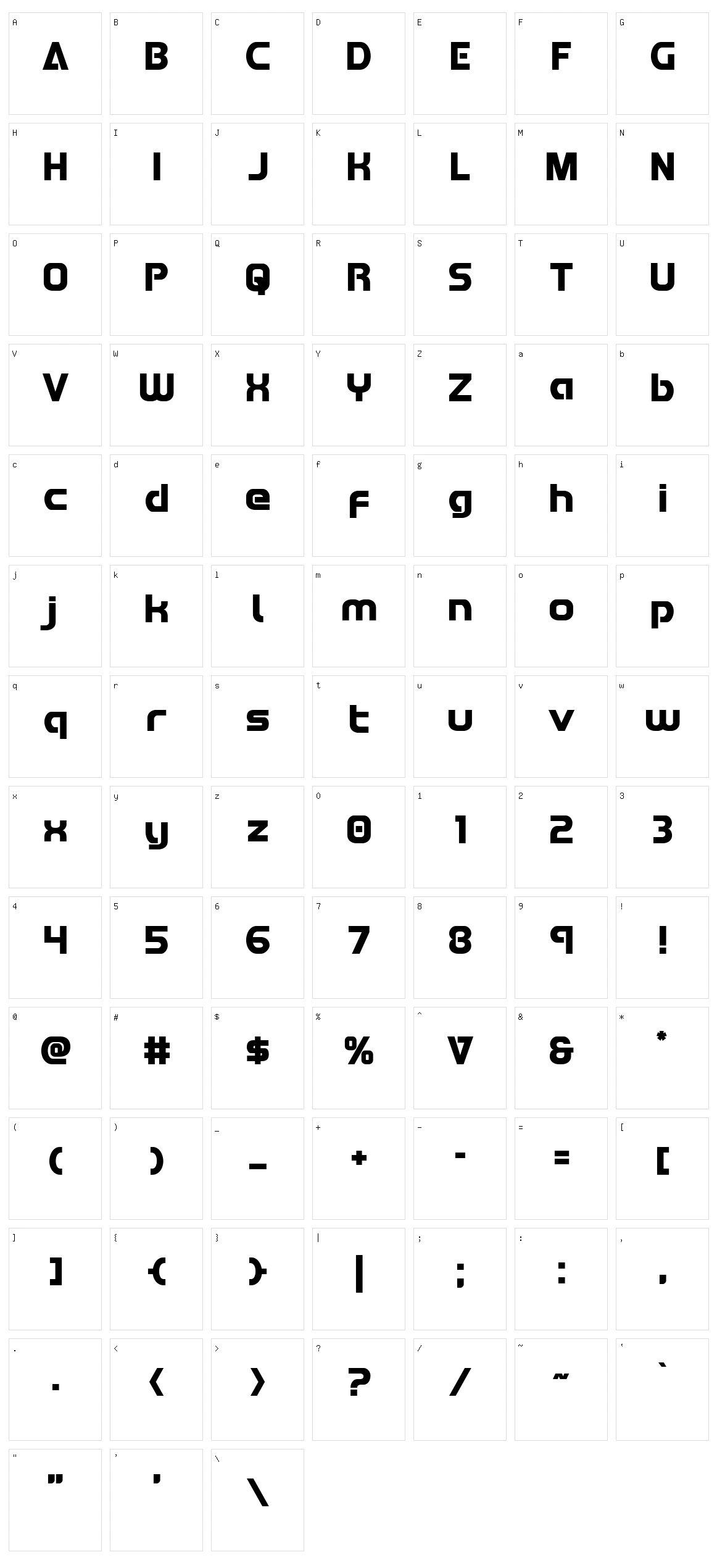 Redline Character Set