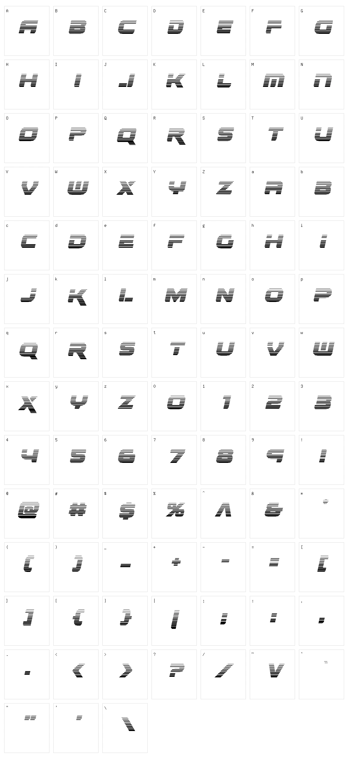 Renegado Character Set