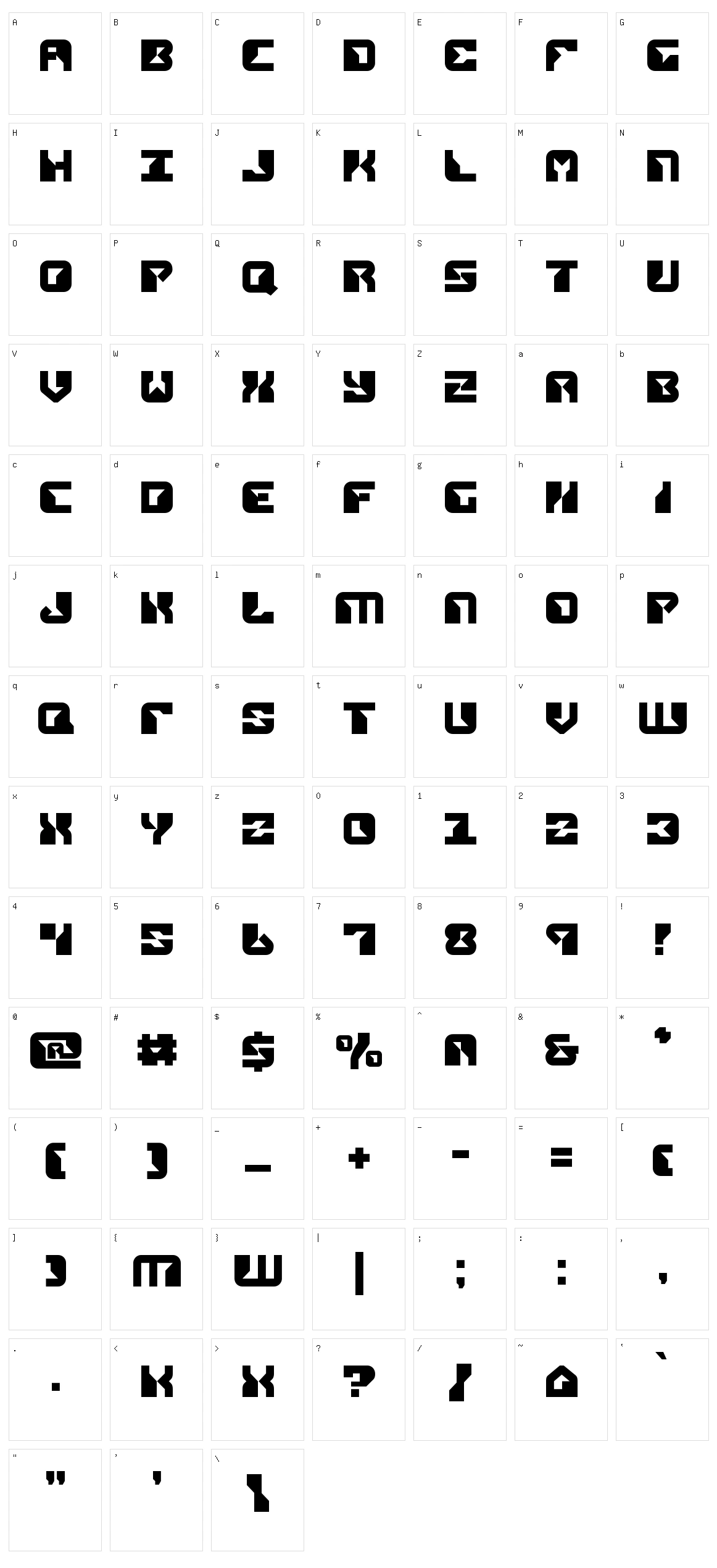Replicant Character Set