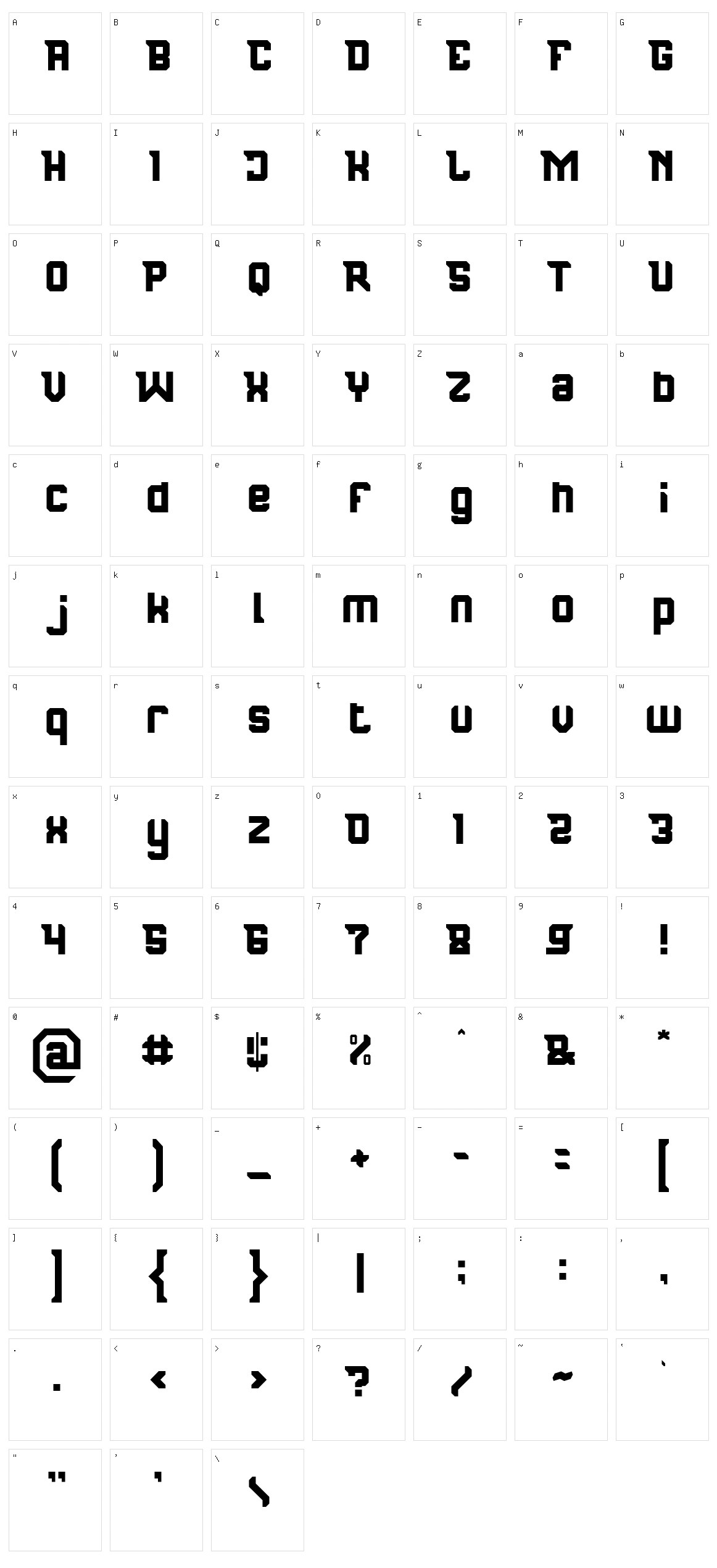 Republic Nine Character Set