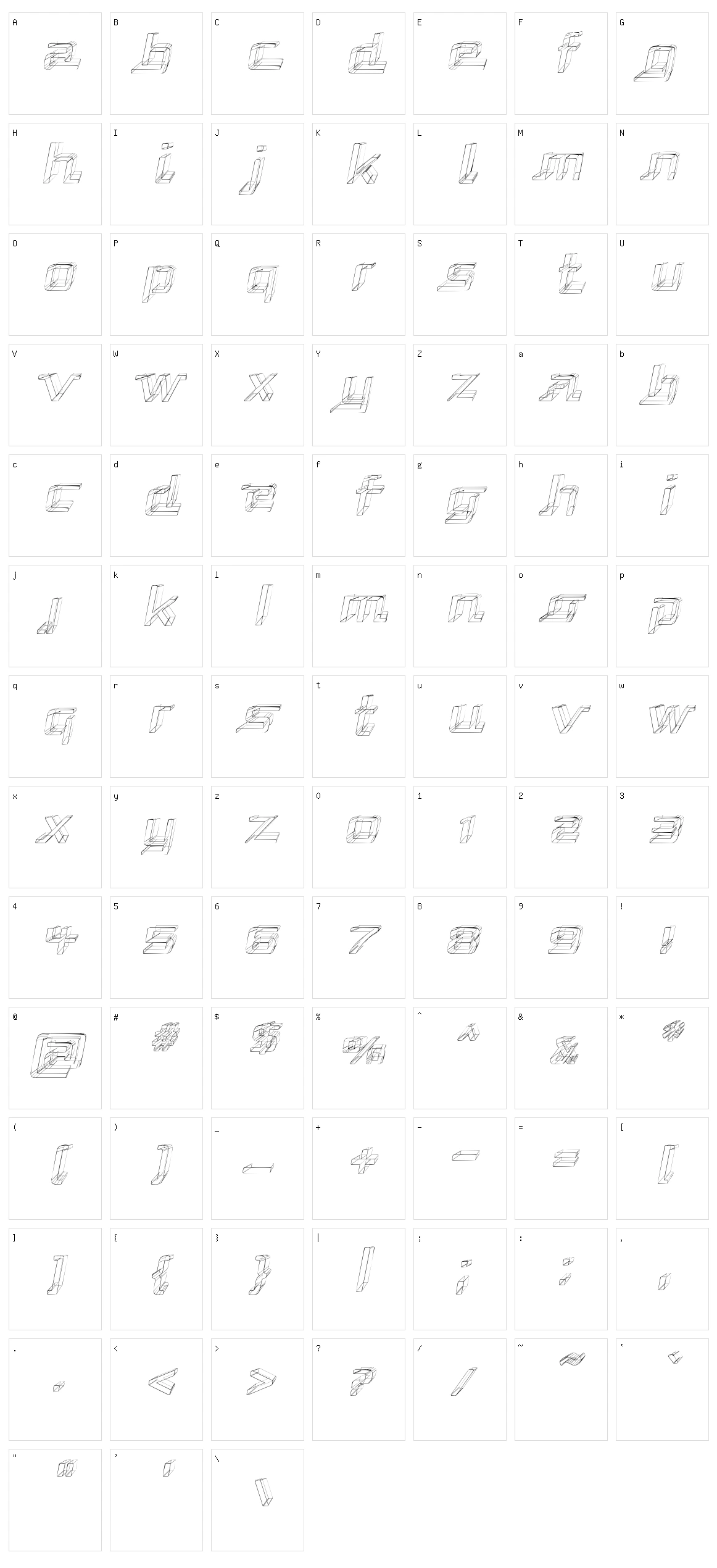 Republika Character Set