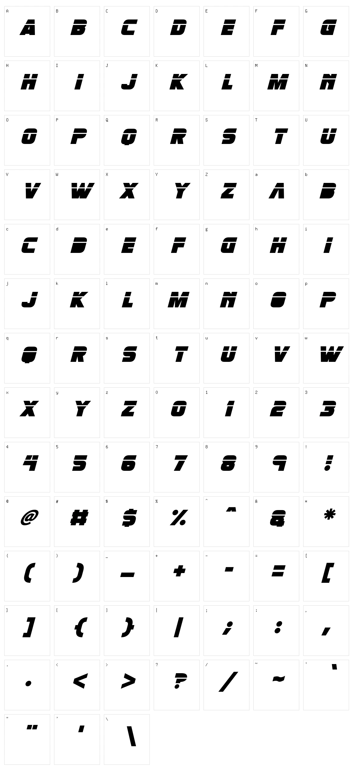 Retronoid Character Set