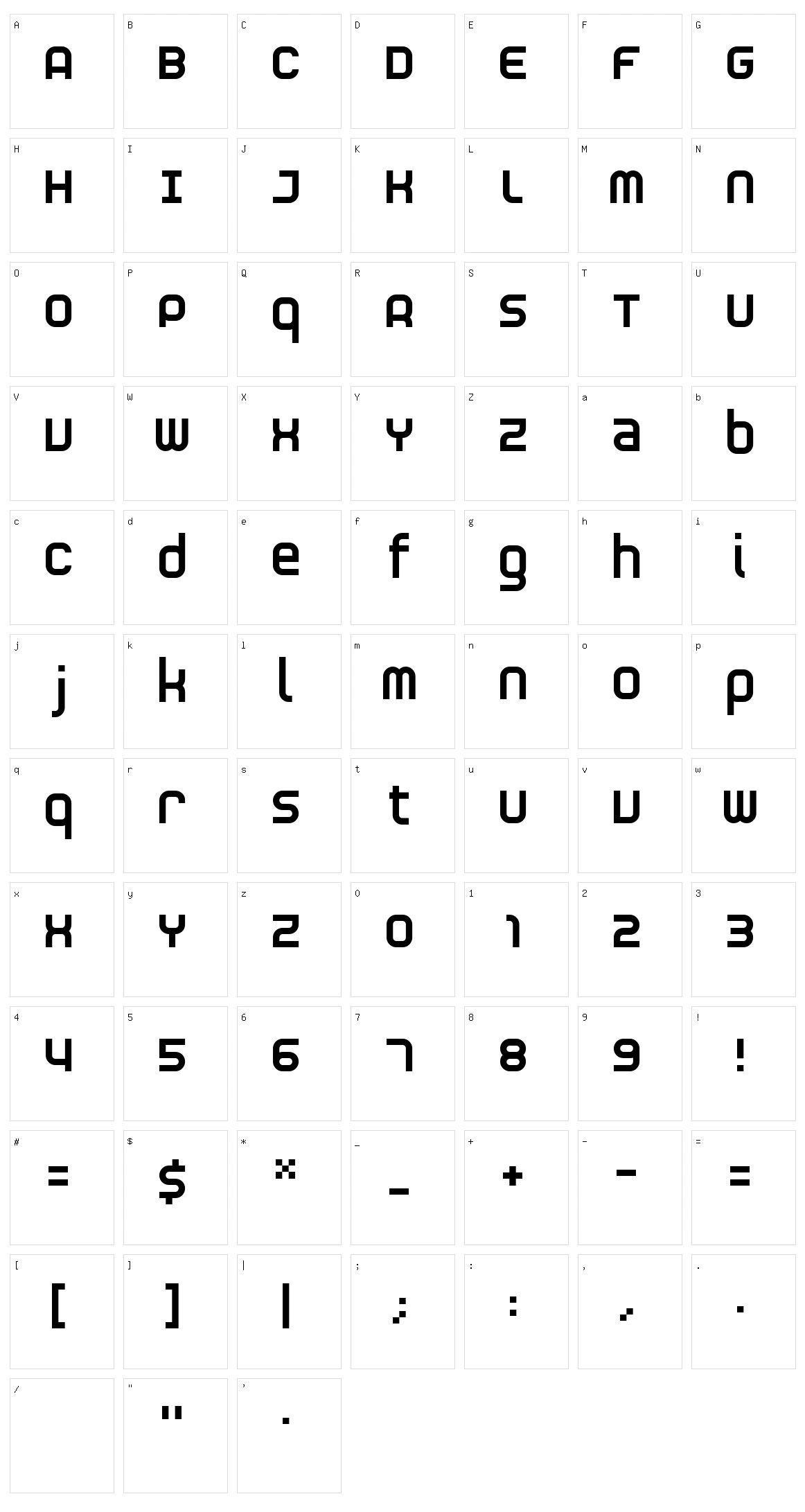 RNS Serial Character Set