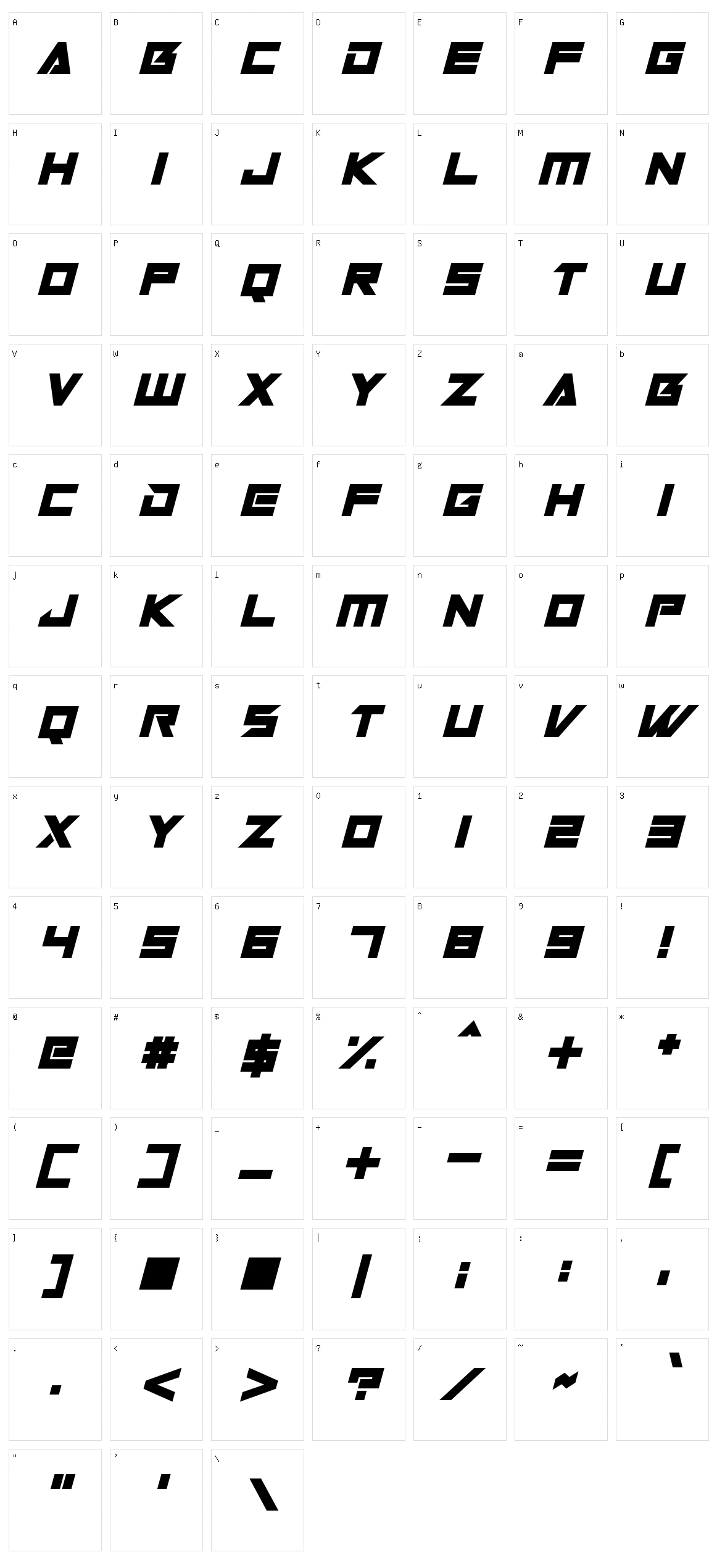 Robot World Character Set