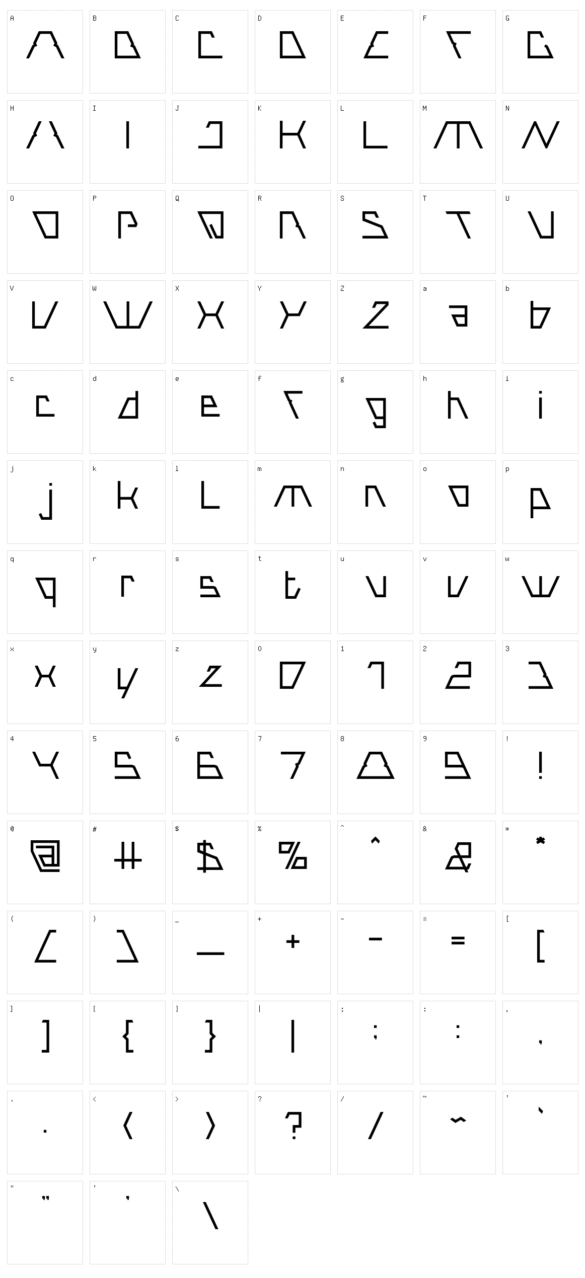 Robotic Character Set