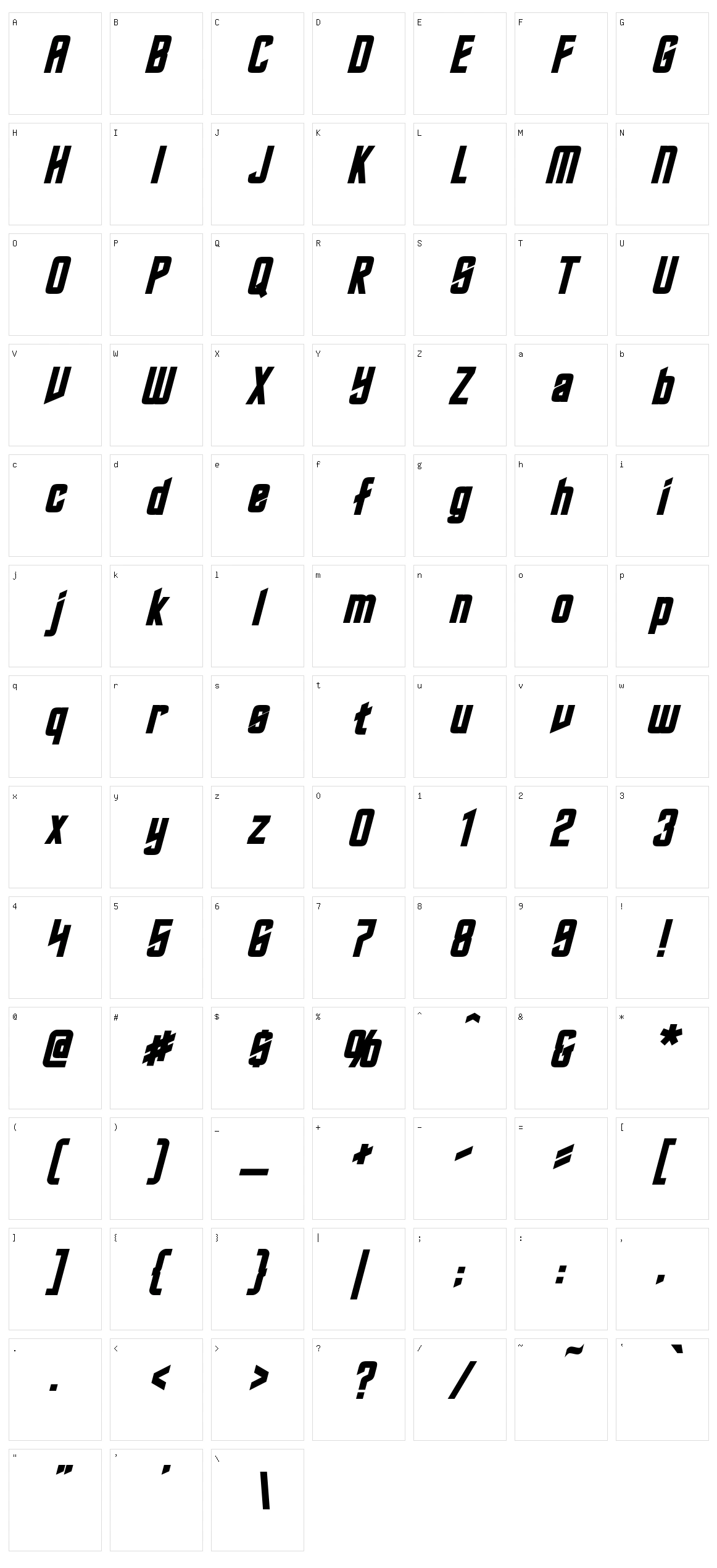 Roddenberry Character Set